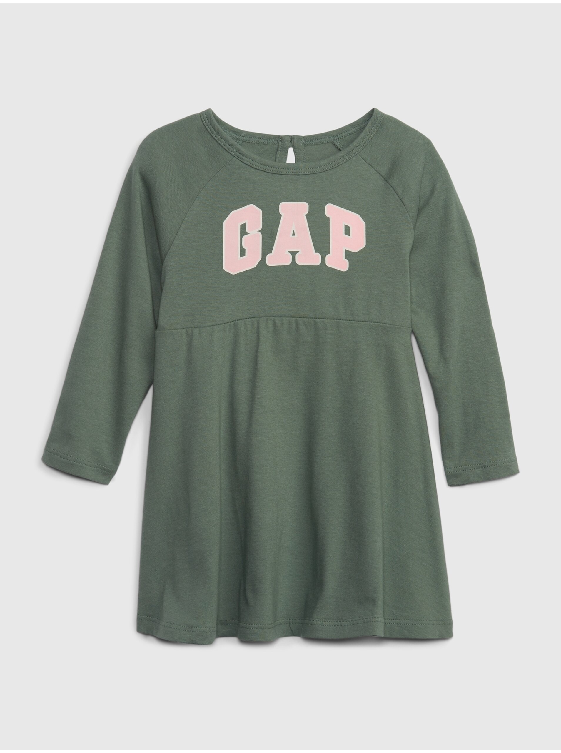 Lacno Zelené dievčenské šaty s logom GAP