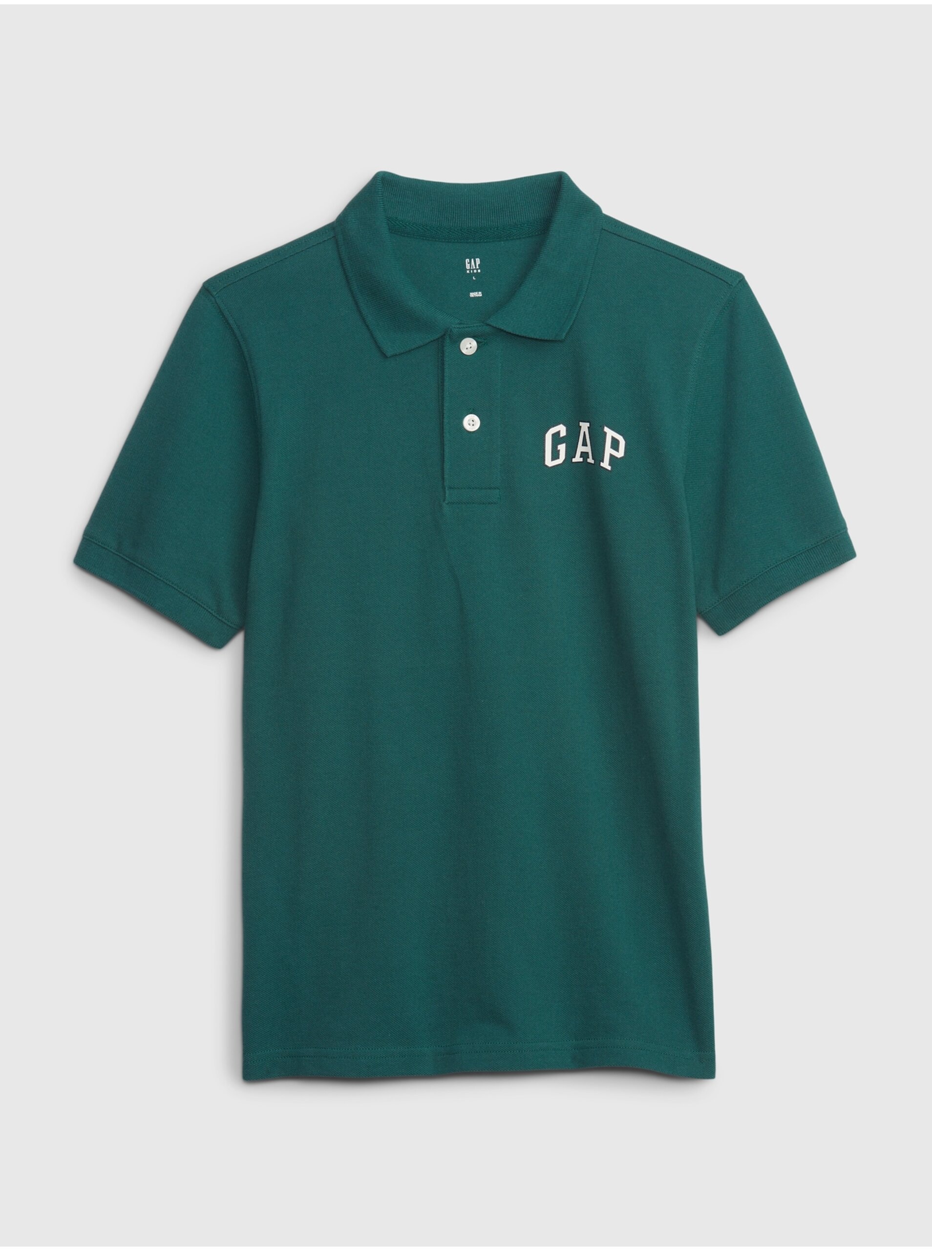 Lacno Petrolejové chlapčenské polo tričko s logom GAP