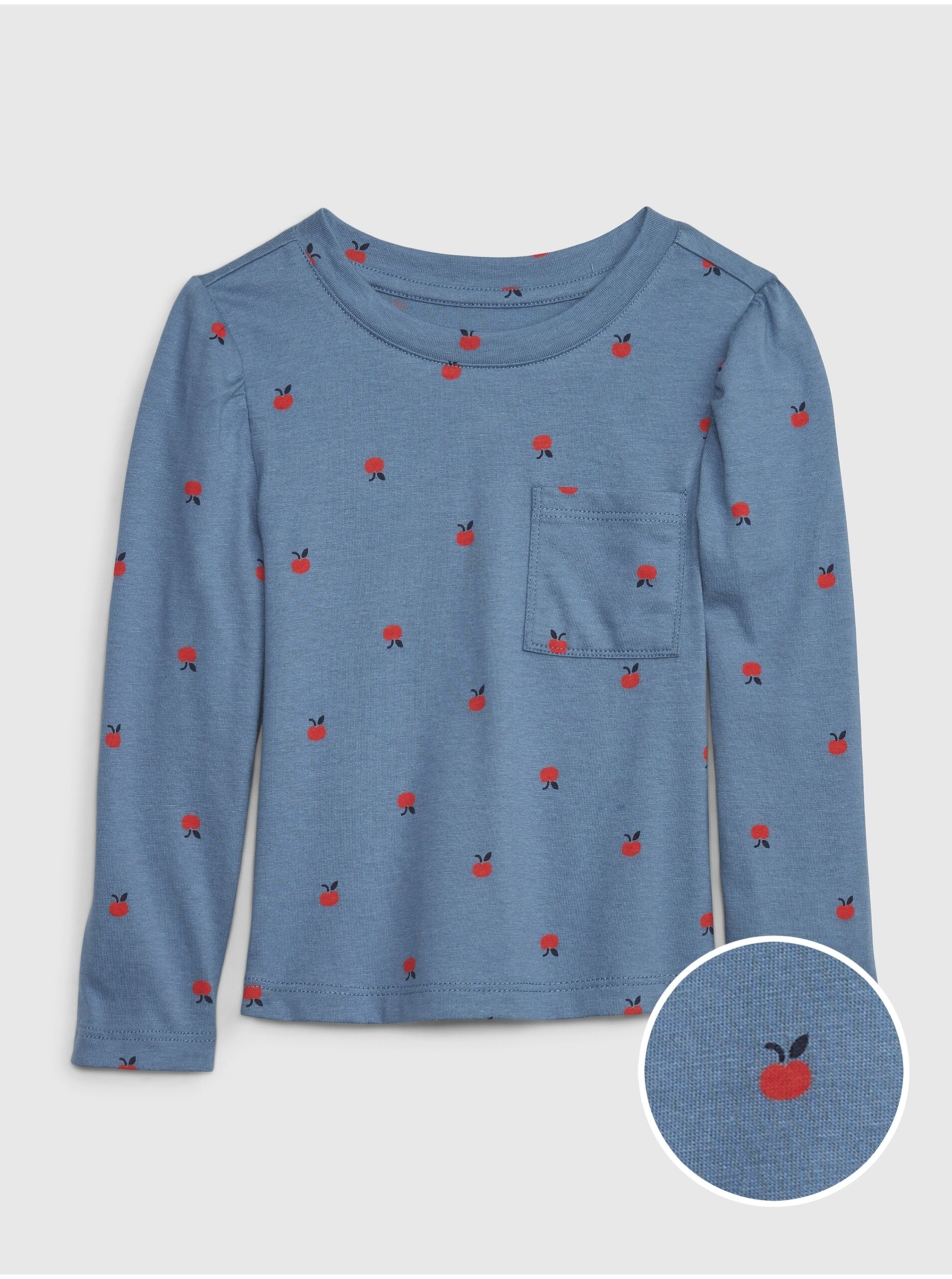 Levně Modré holčičí vzorované tričko GAP