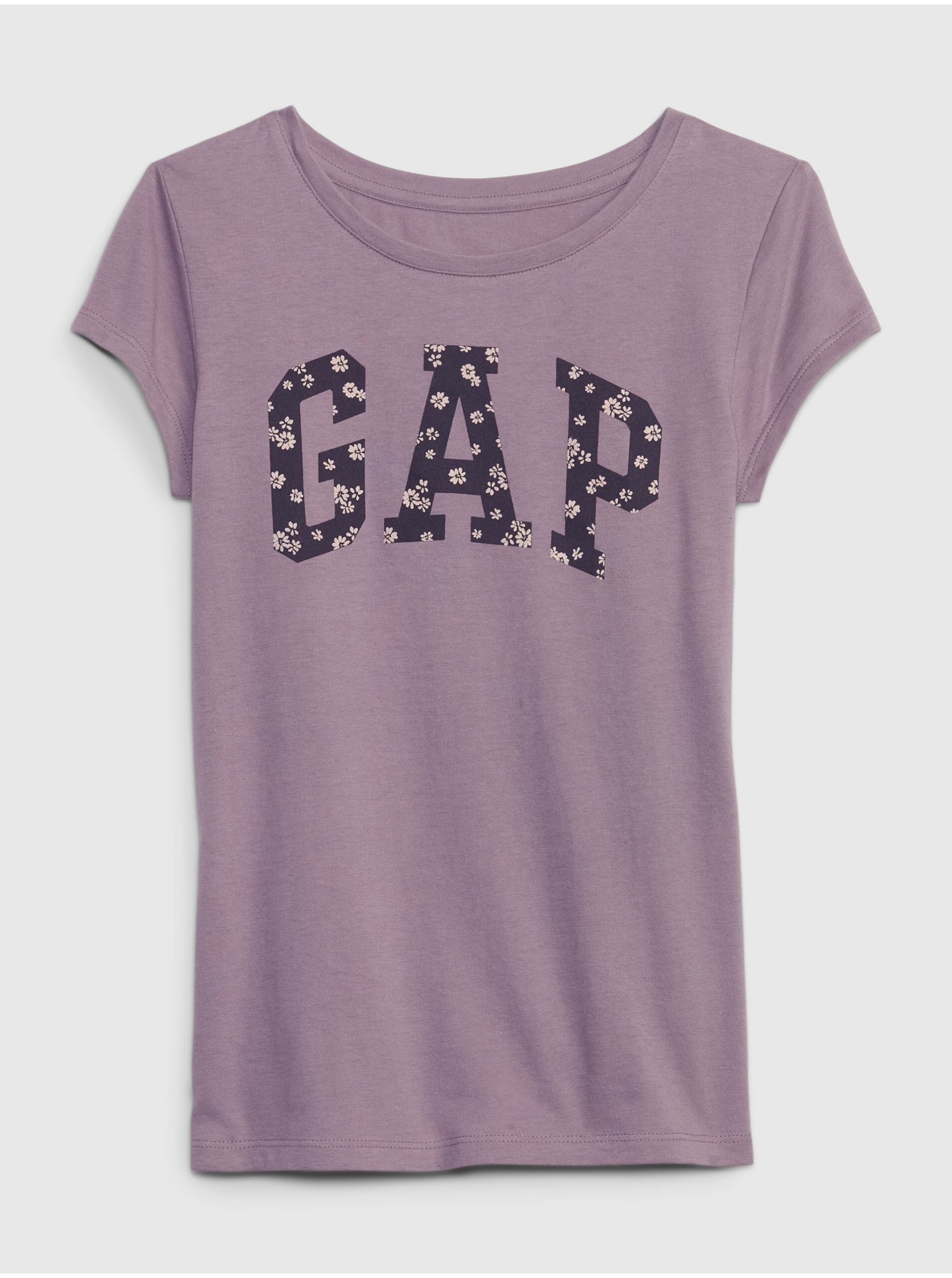 Lacno Fialové dievčenské tričko s logom GAP