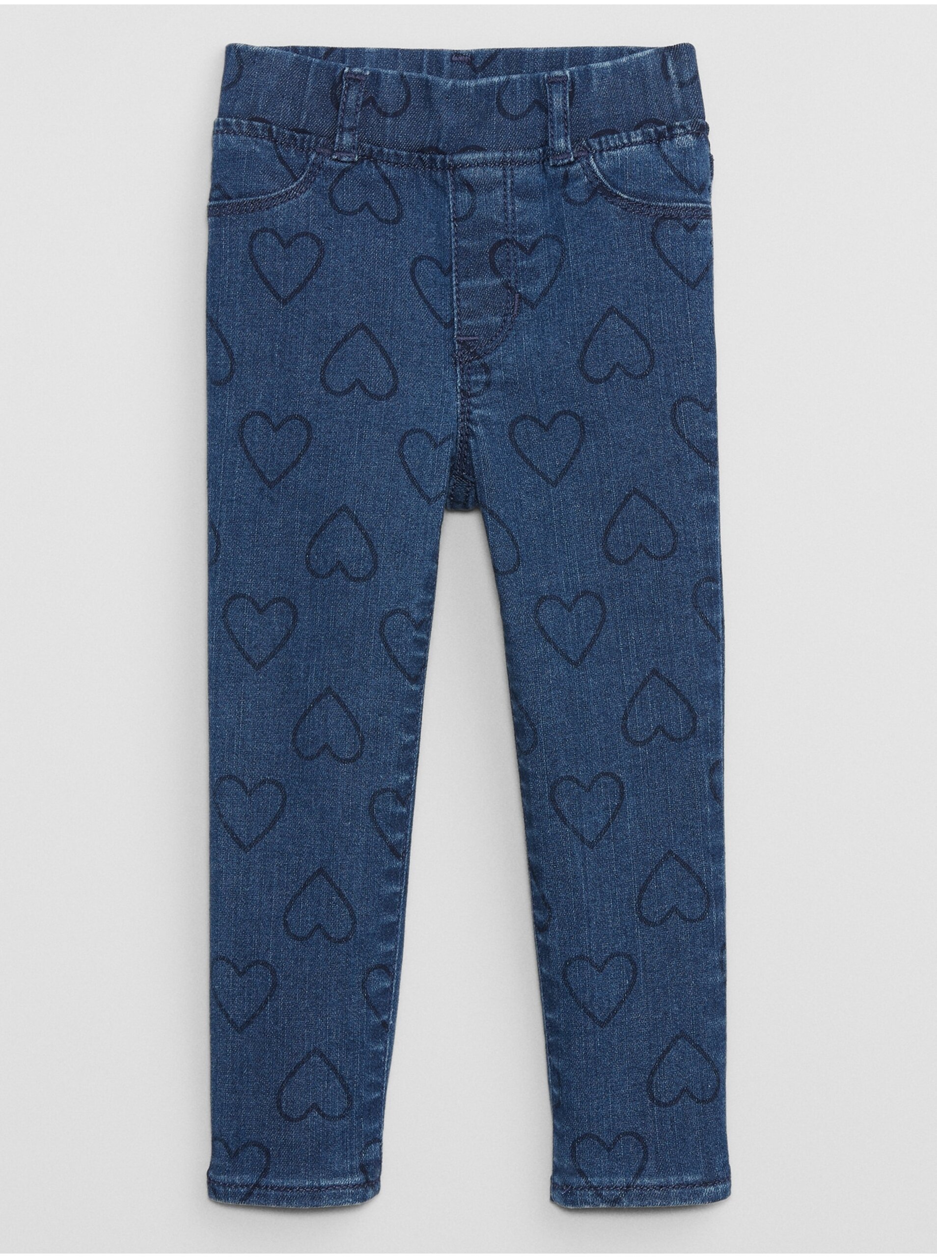 Lacno Modré vzorované dievčenské džínsy GAP
