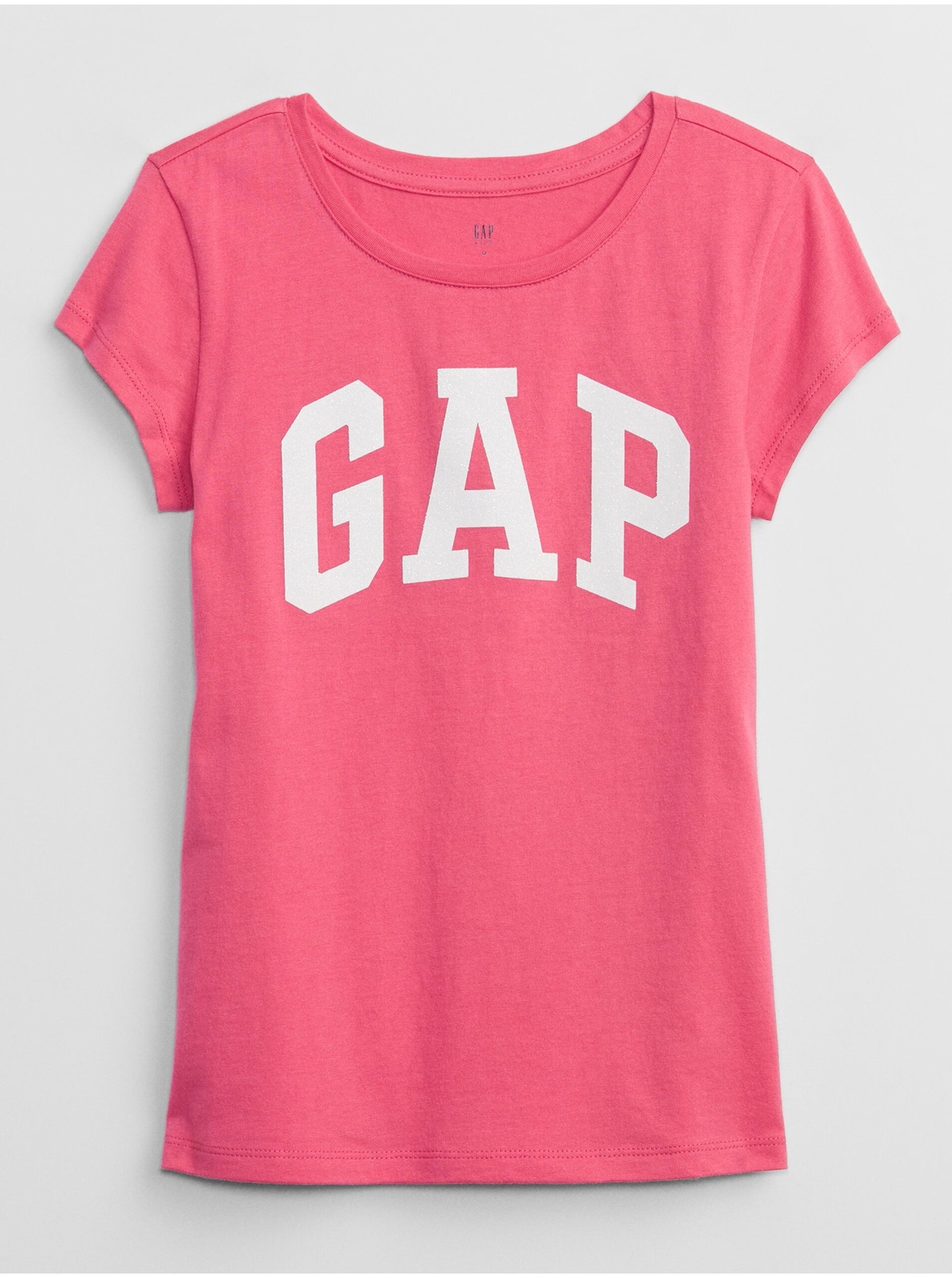 Lacno Tmavo ružové dievčenské tričko Gap
