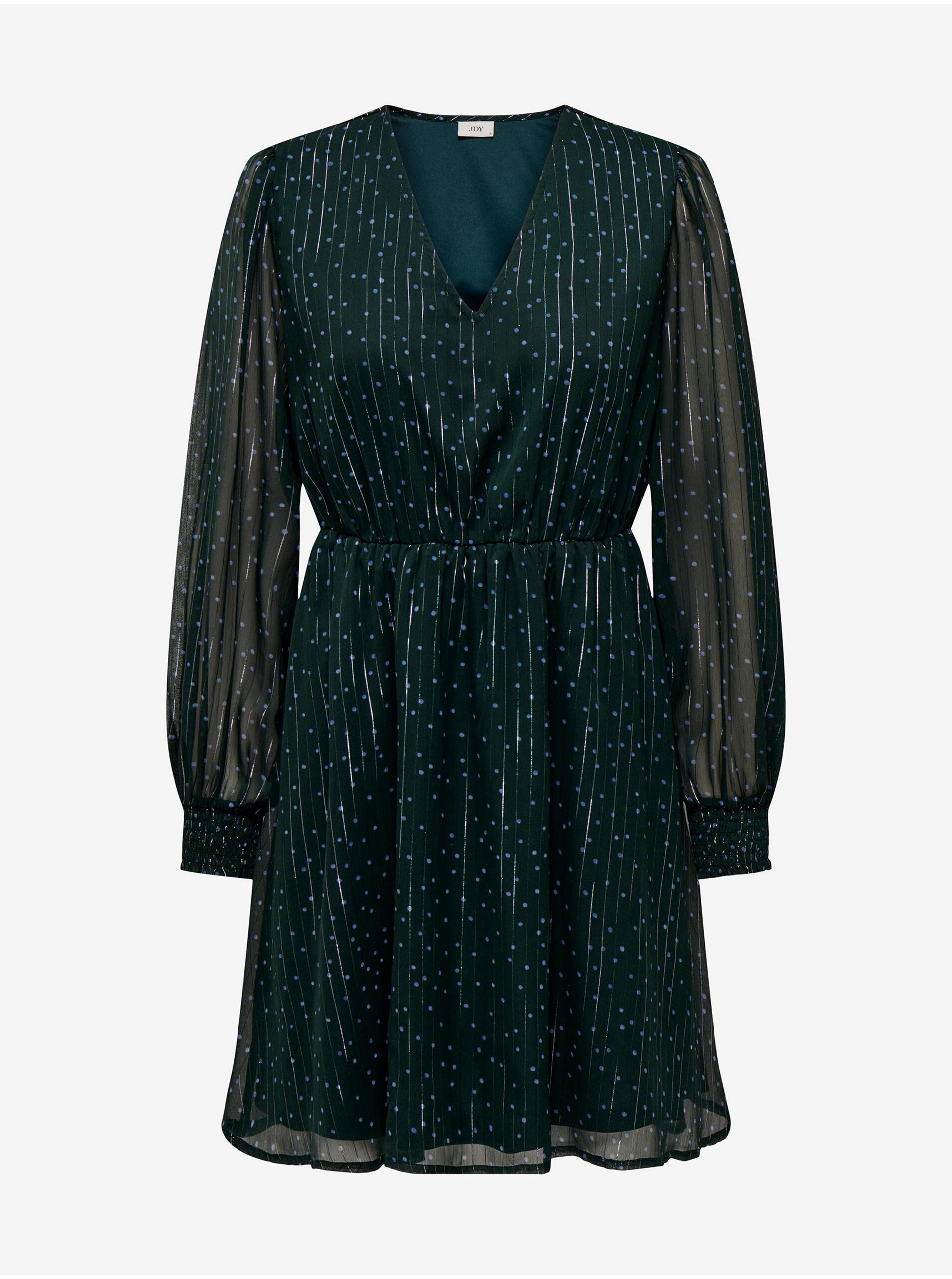 E-shop Tmavě zelené dámské vzorované šaty JDY Cody