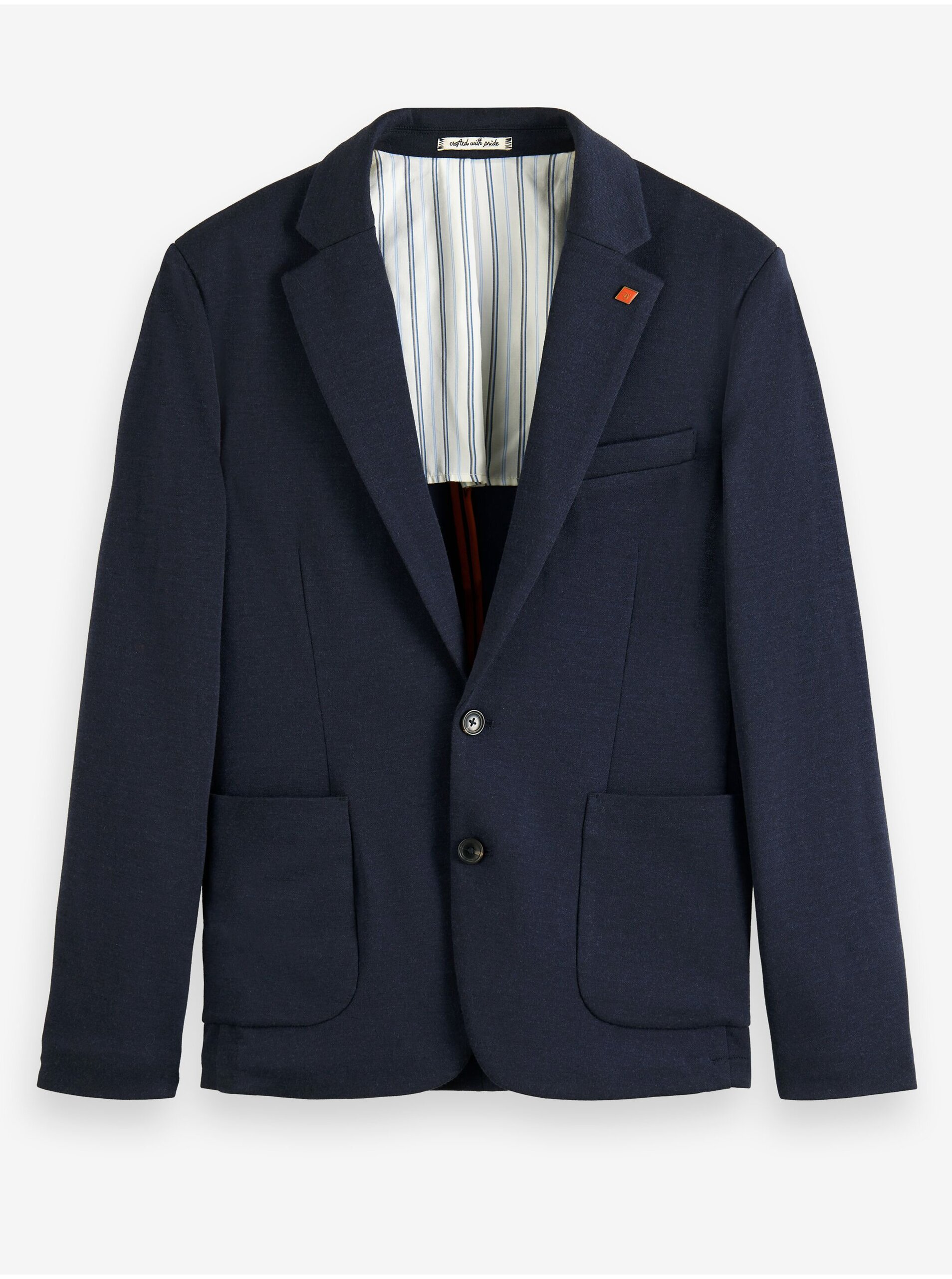 E-shop Tmavě modré pánské sako s příměsí vlny Scotch & Soda Unconstructed