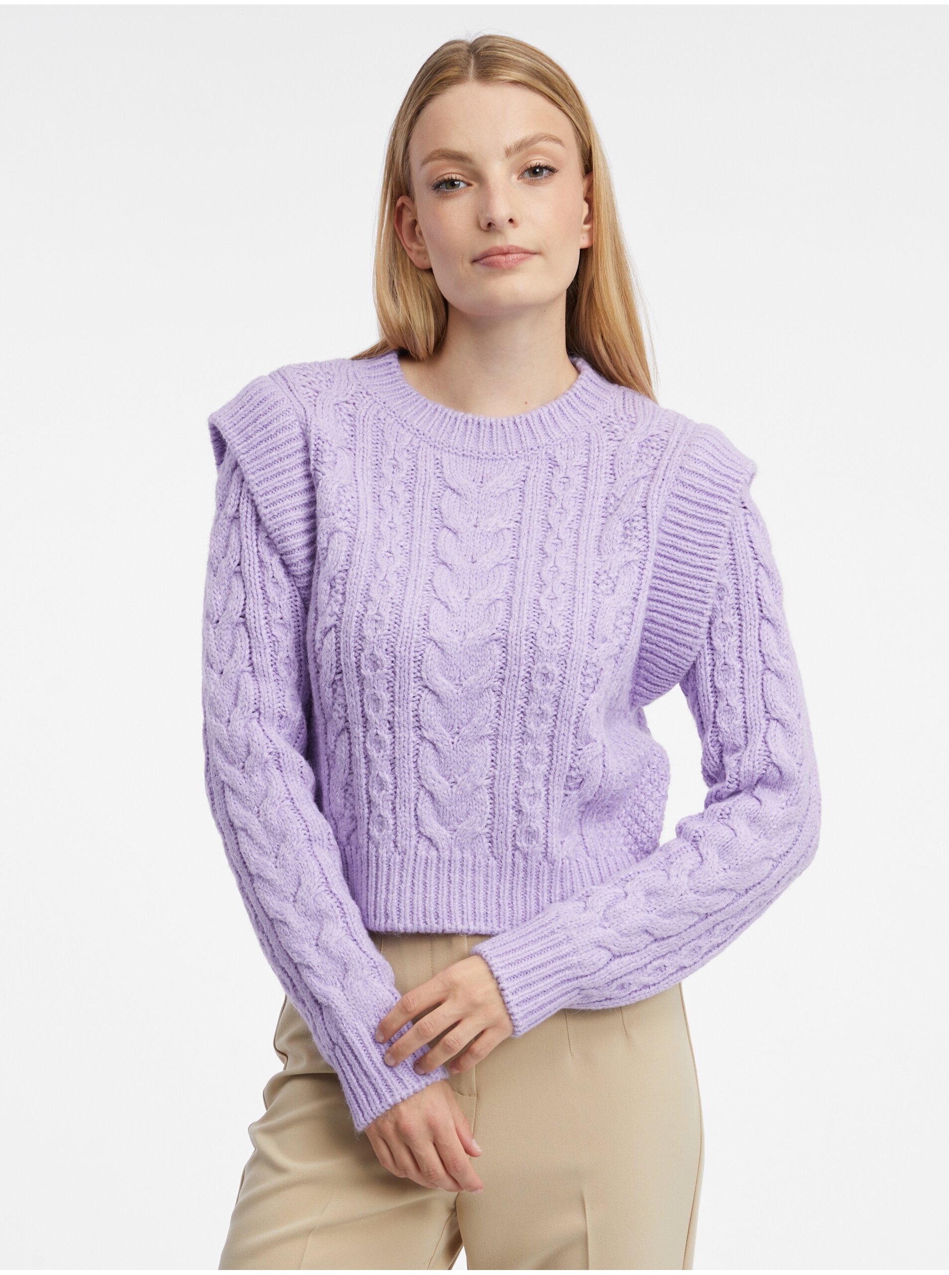 E-shop Světle fialový dámský svetr ORSAY