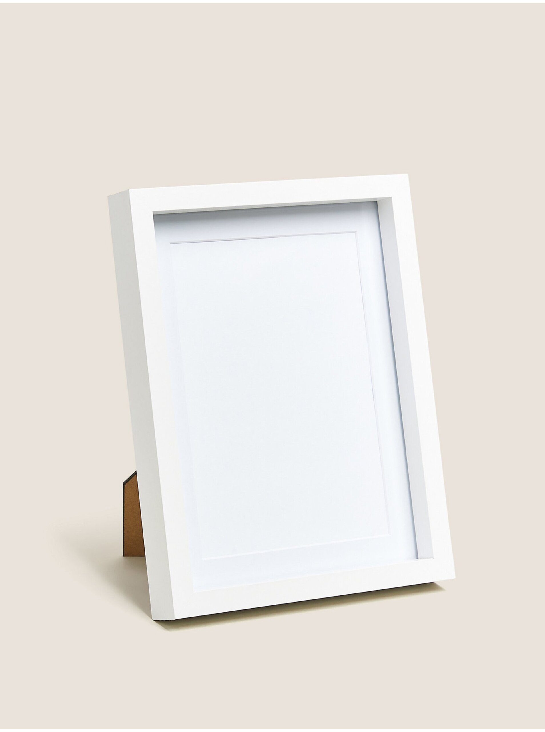 Lacno Biely drevený foto rámček 13 x 18 cm Marks & Spencer
