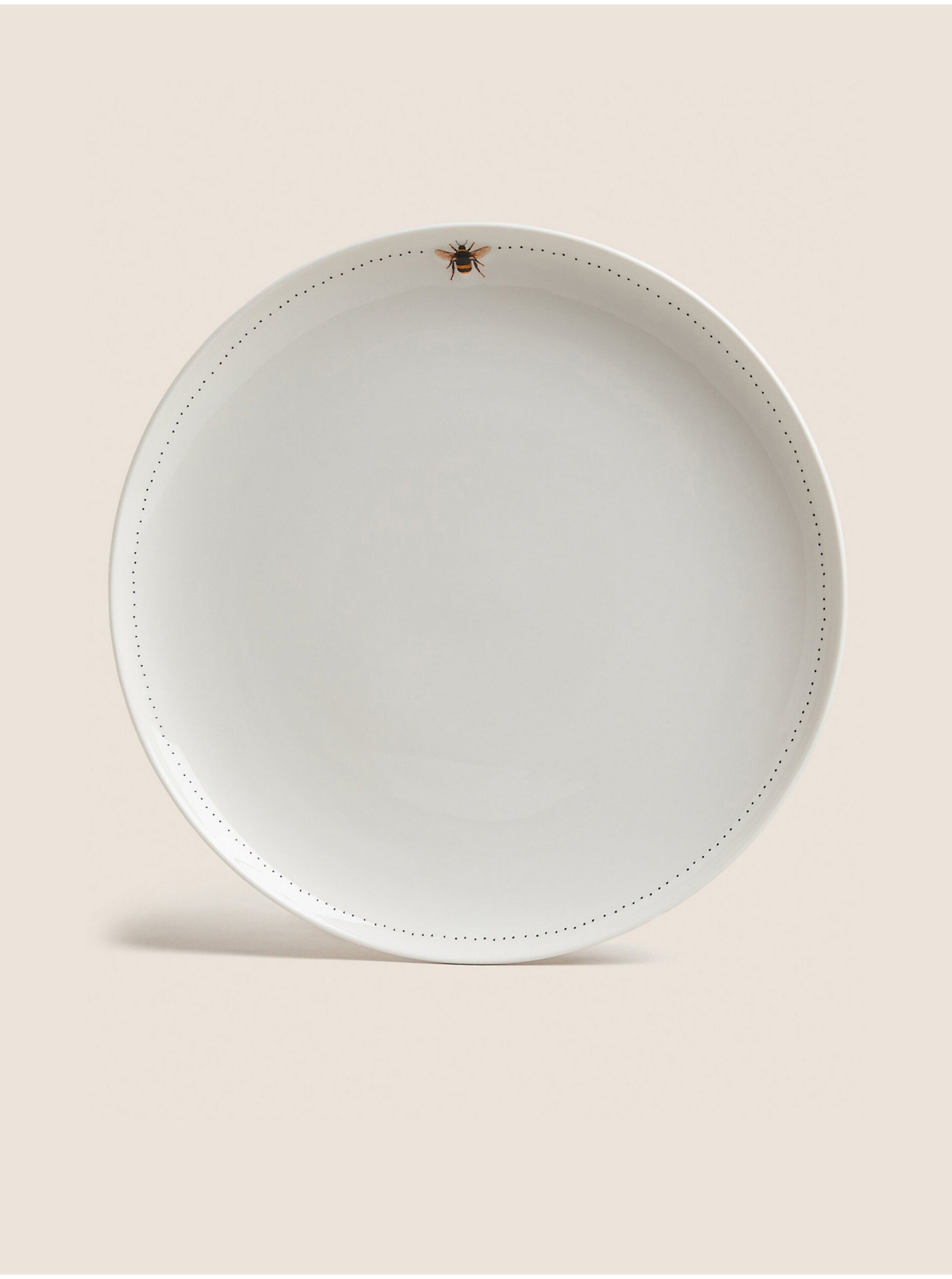 Lacno Súprava dvoch plytkých tanierov s motivom včely v bielej farbe Marks & Spencer