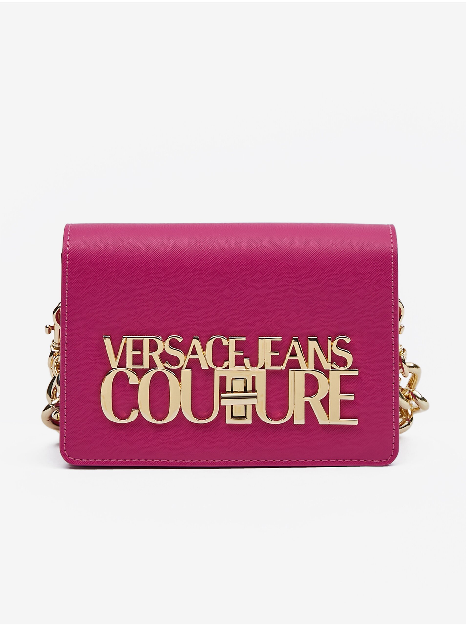 Lacno Tmavo ružová dámska kabelka Versace Jeans Couture
