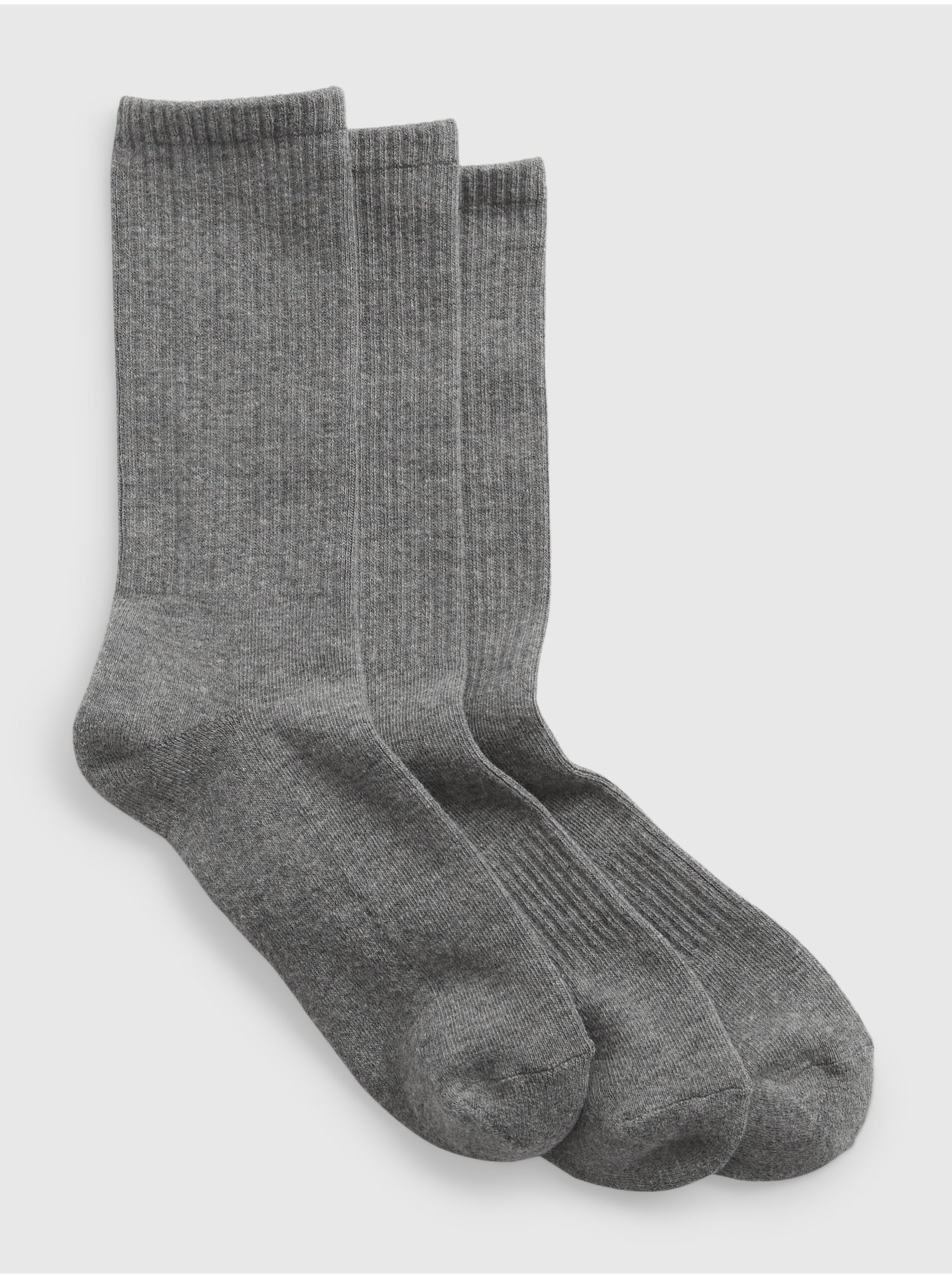 Lacno Sada troch párov unisex ponožiek v šedej farbe GAP