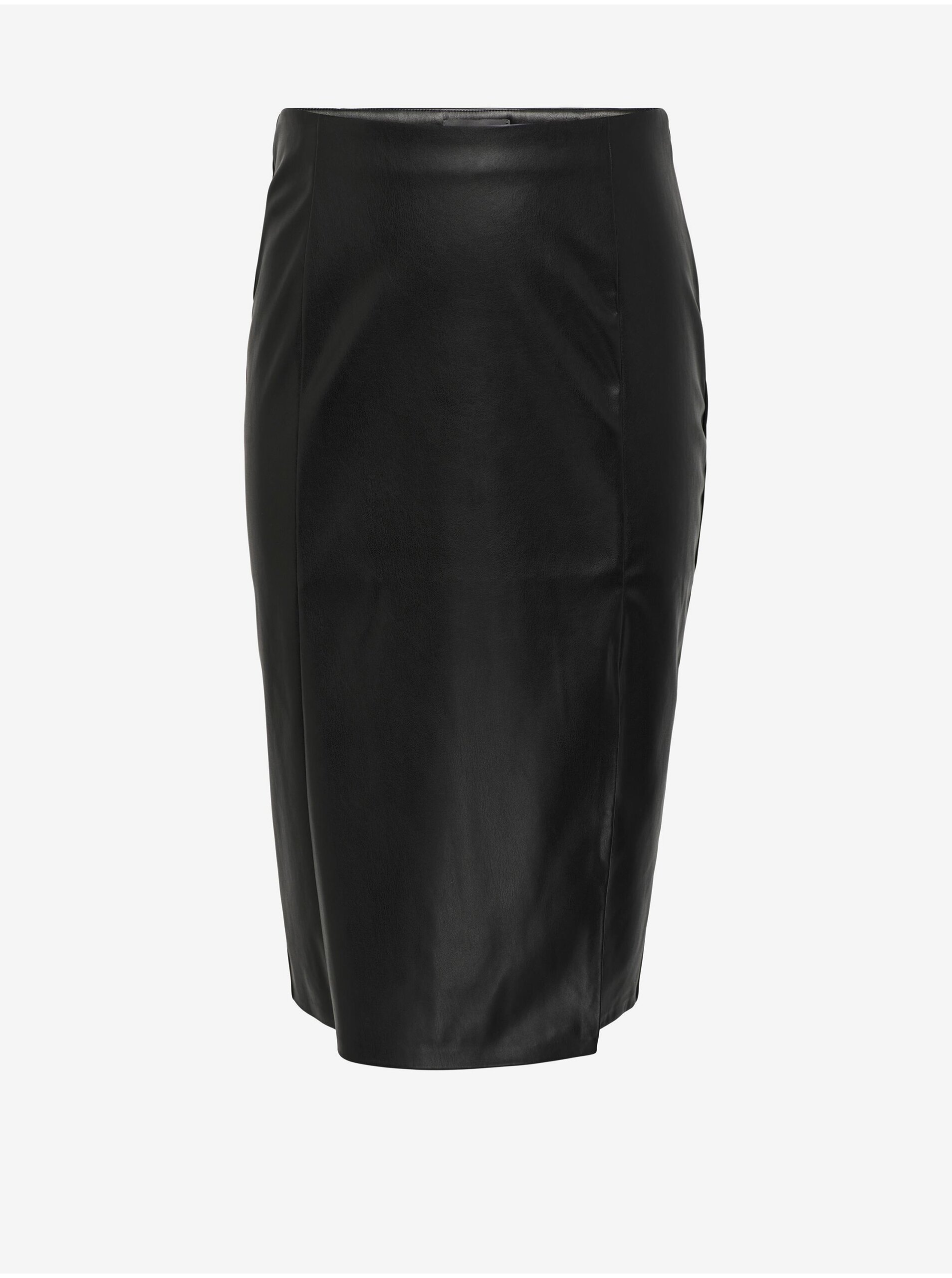 Lacno Čierna dámska puzdrová koženková sukňa ONLY CARMAKOMA Mia