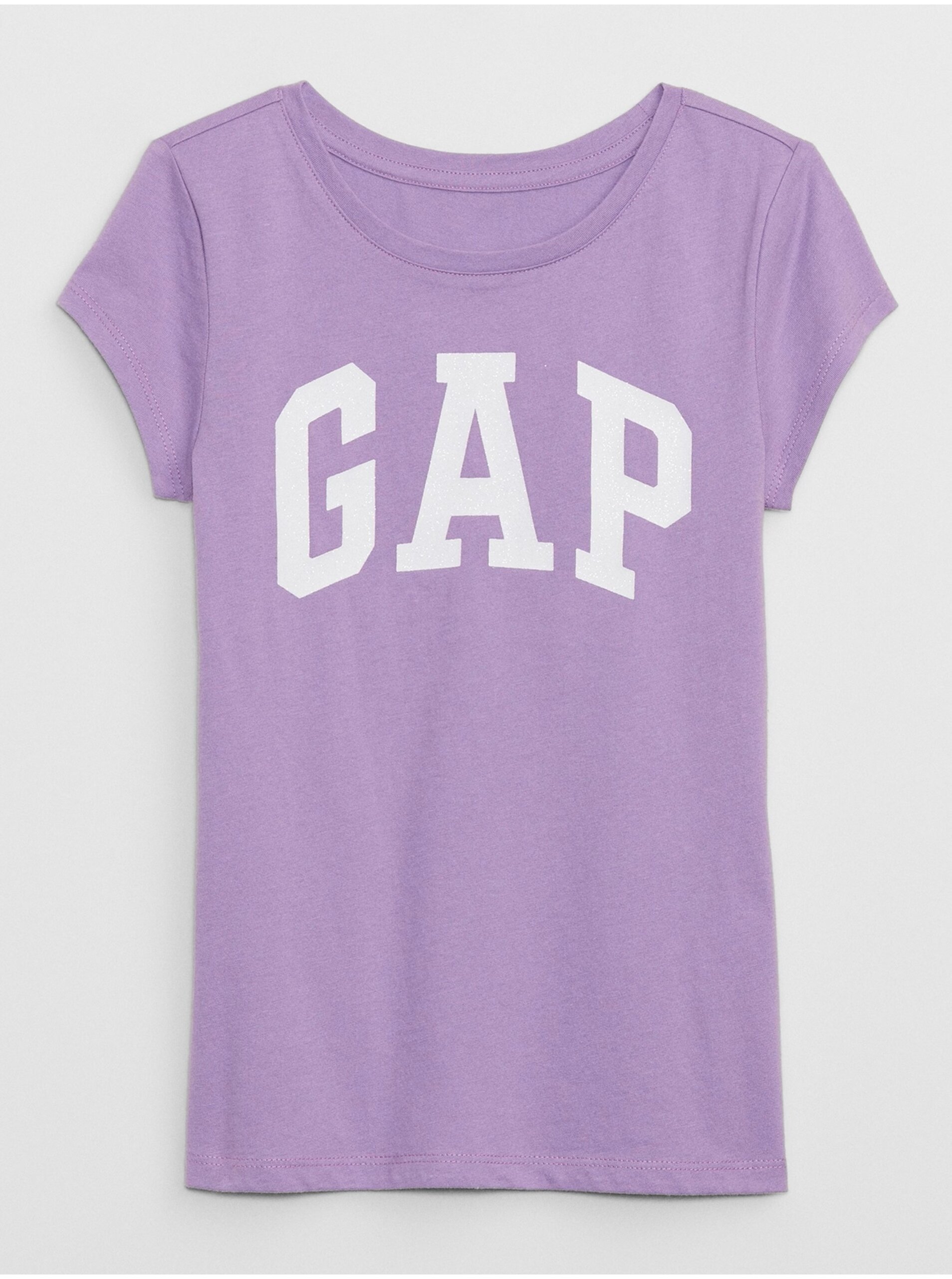 Lacno Fialové dievčenské tričko s logom GAP