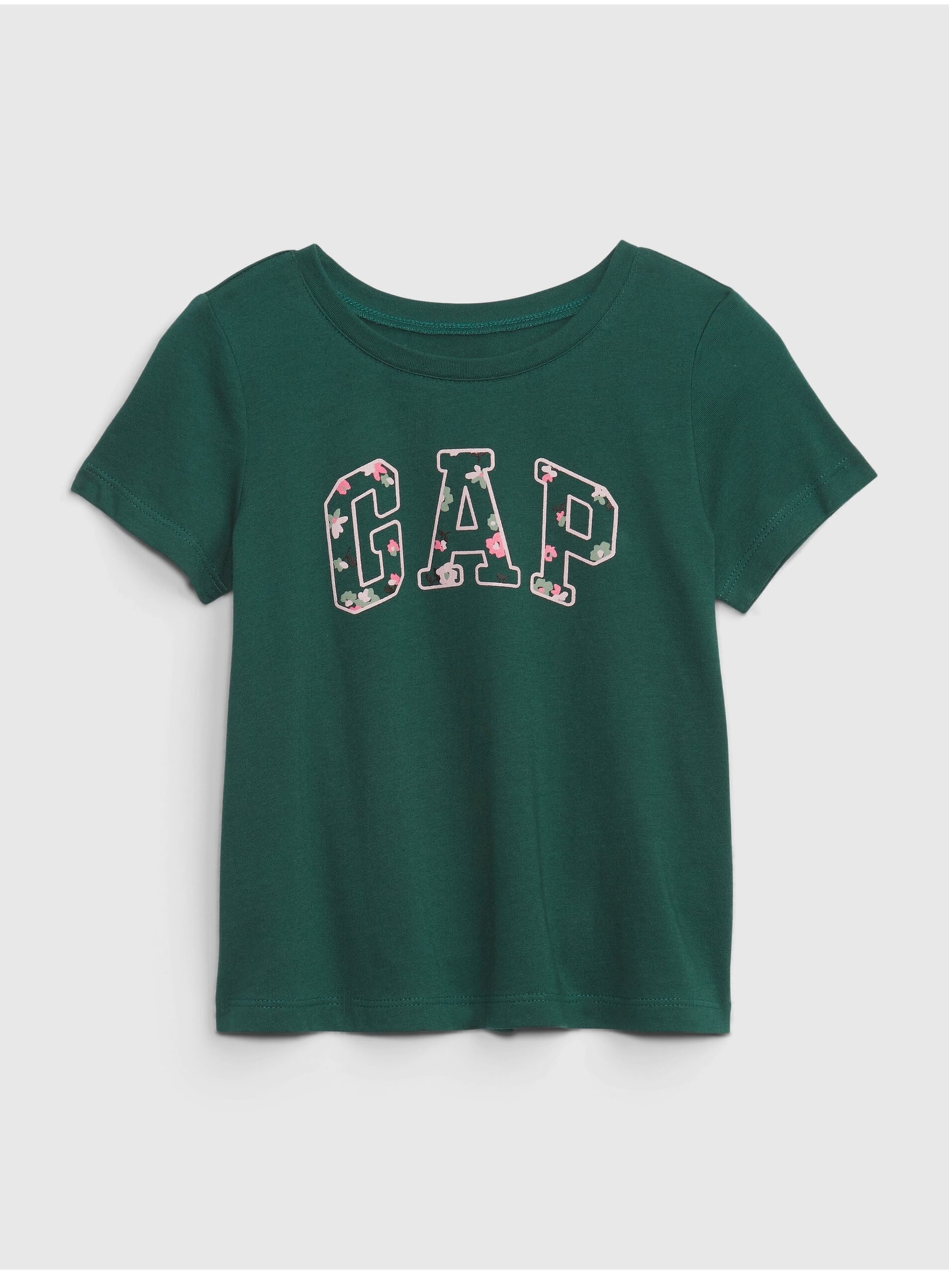 Lacno Tmavozelené dievčenské tričko Gap