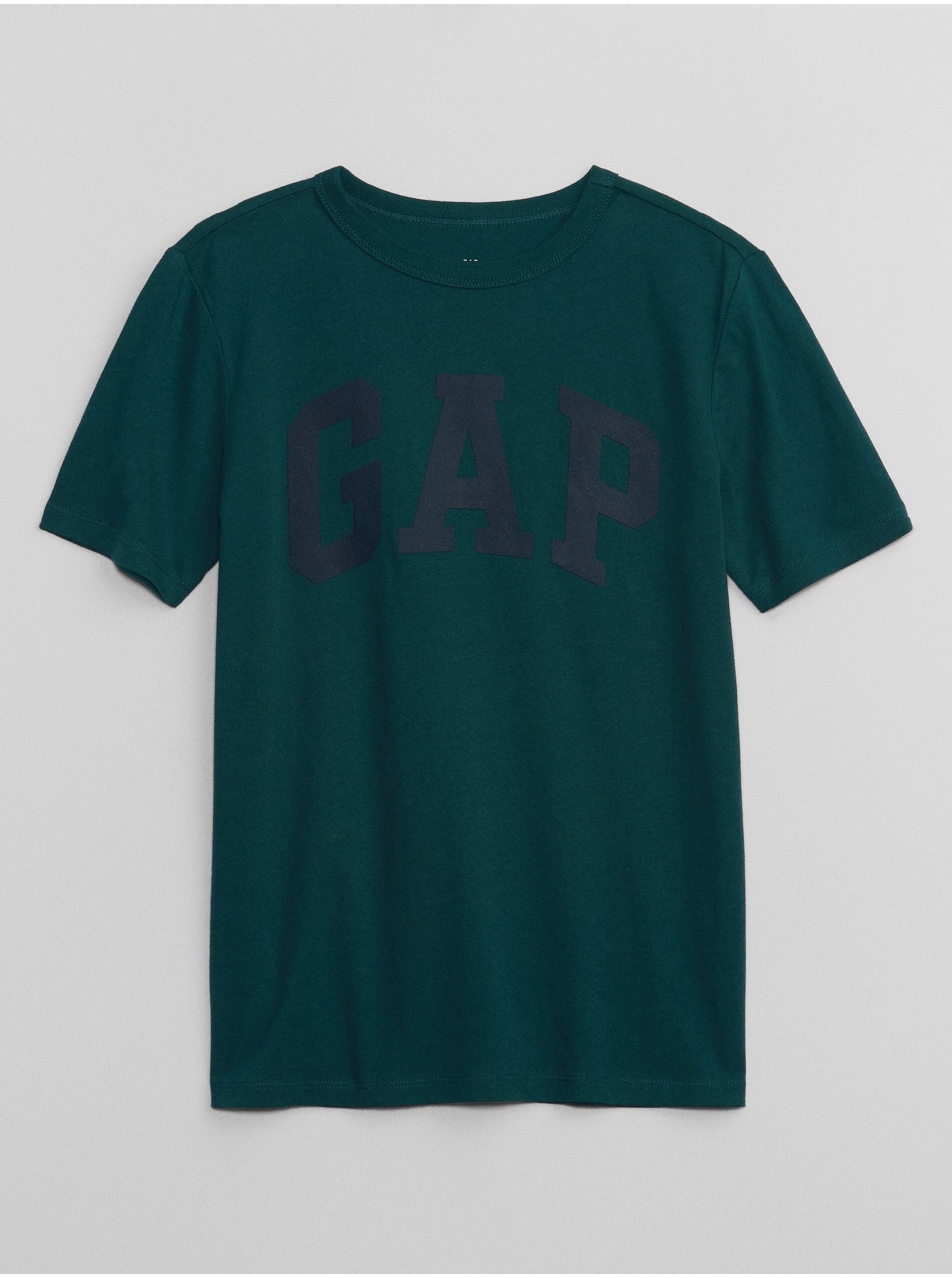Levně Tmavě zelené klučičí tričko s logem GAP