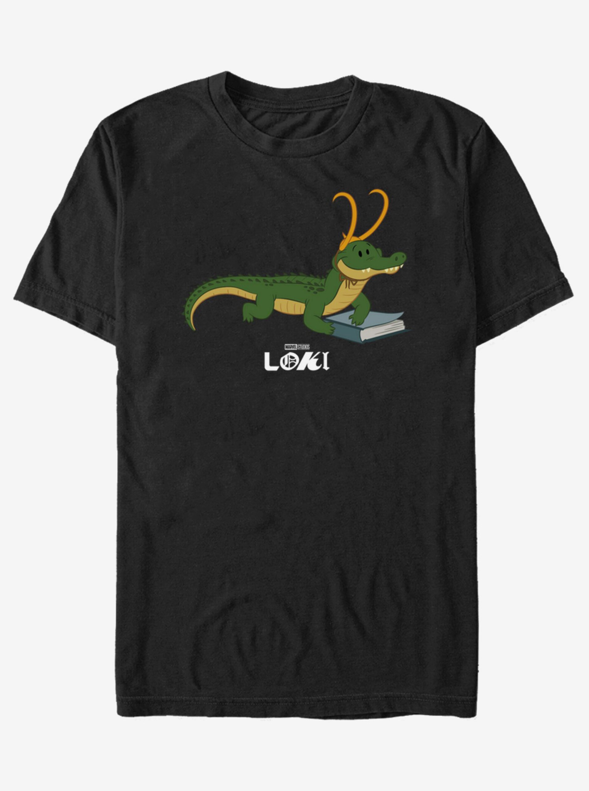 Levně Černé unisex tričko ZOOT.Fan Marvel Gator Loki Hero