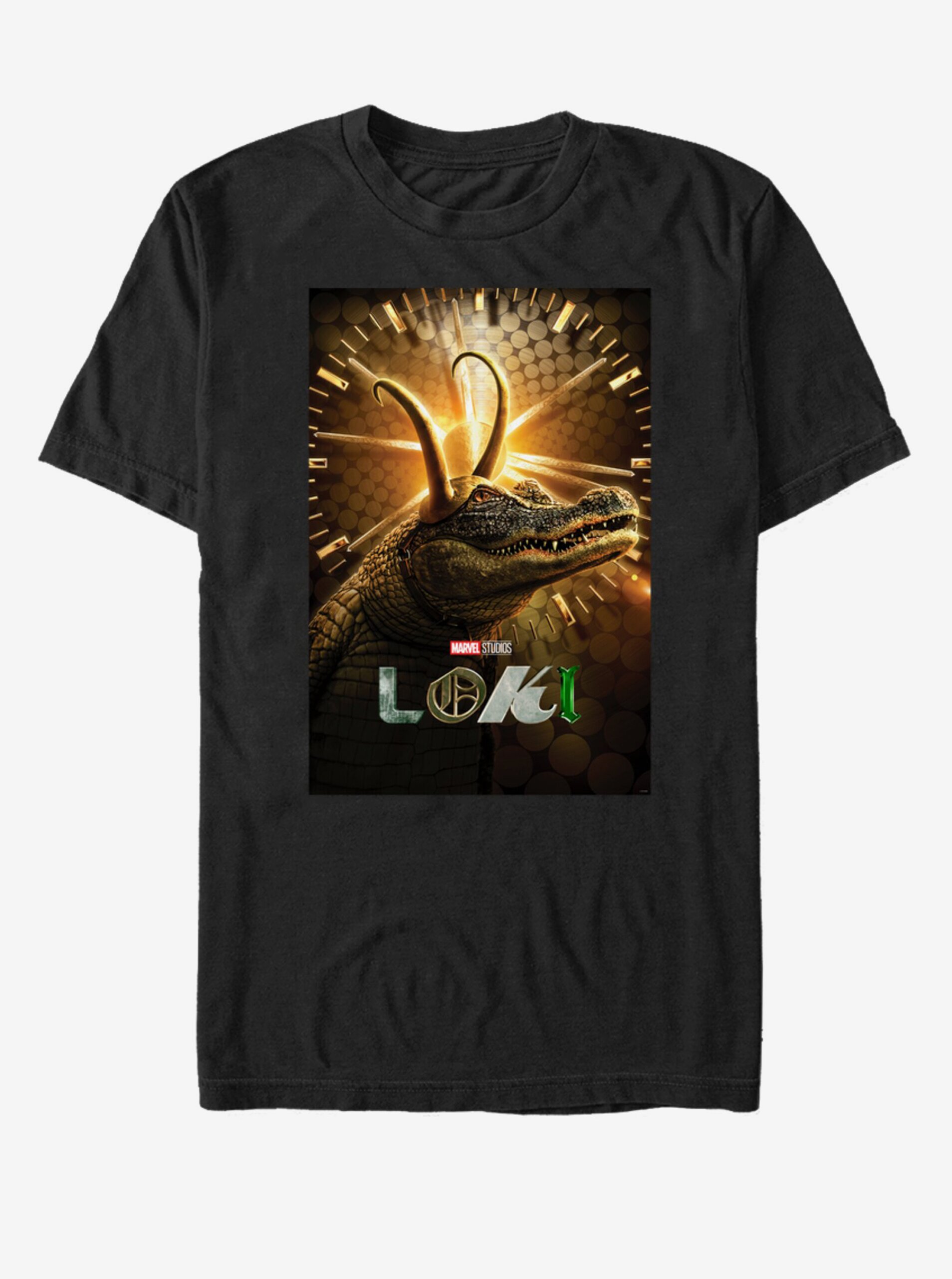 Lacno Čierne unisex tričko ZOOT.Fan Marvel Alligator Loki Poster