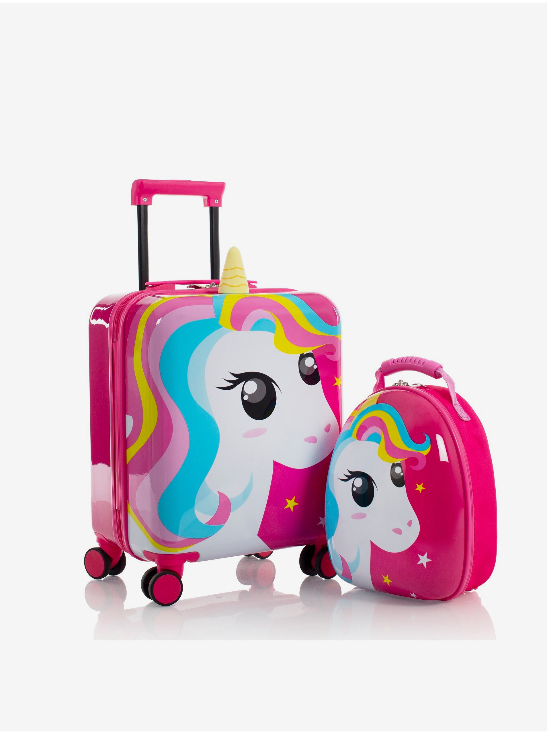 Levně Tmavě růžový holčičí kufr a batoh Heys Super Tots Unicorn