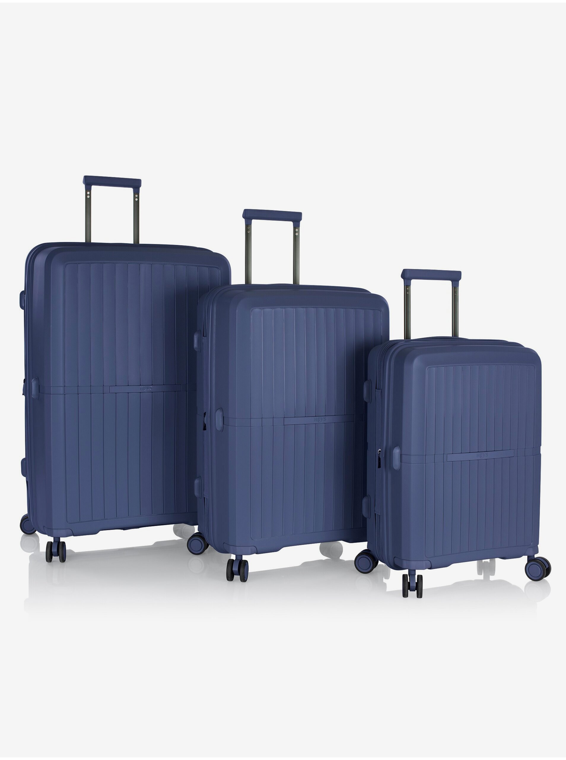 Lacno Sada troch cestovných kufrov v modrej farbe Heys Airlite S,M,L Blue