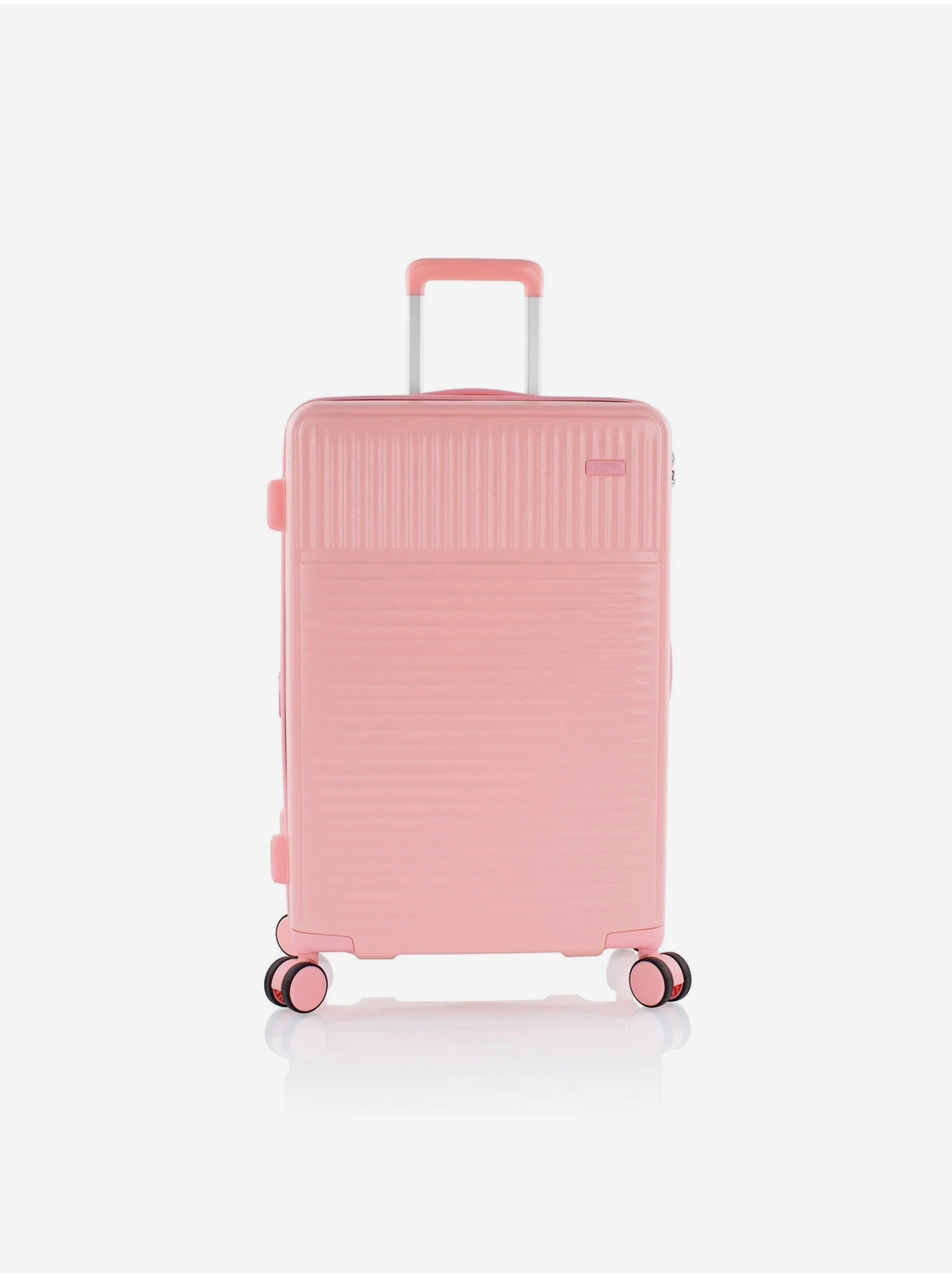 Levně Růžový cestovní kufr Heys Pastel M