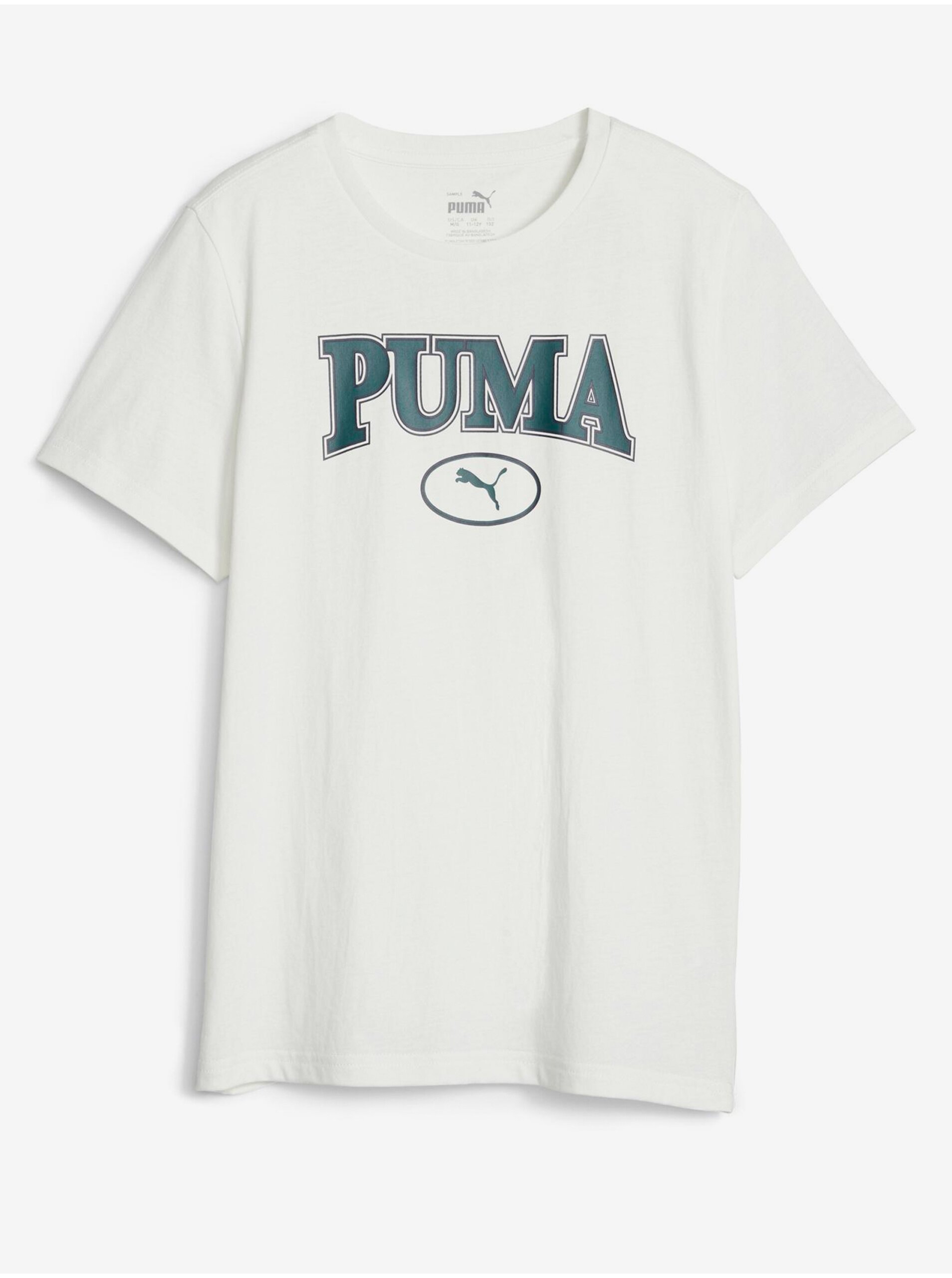Lacno Krémové chlapčenské tričko Puma Squad