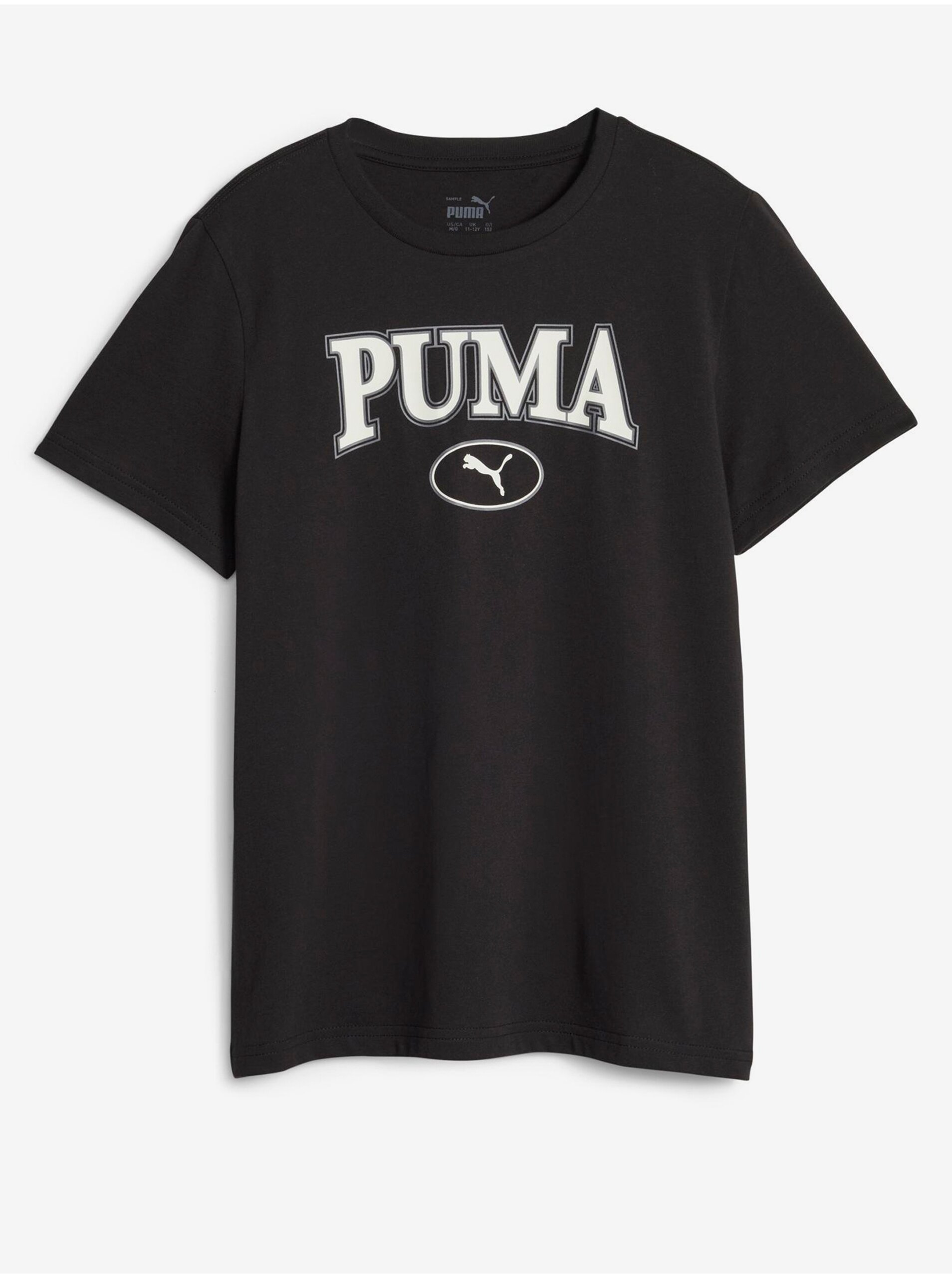 Lacno Čierne chlapčenské tričko Puma Squad