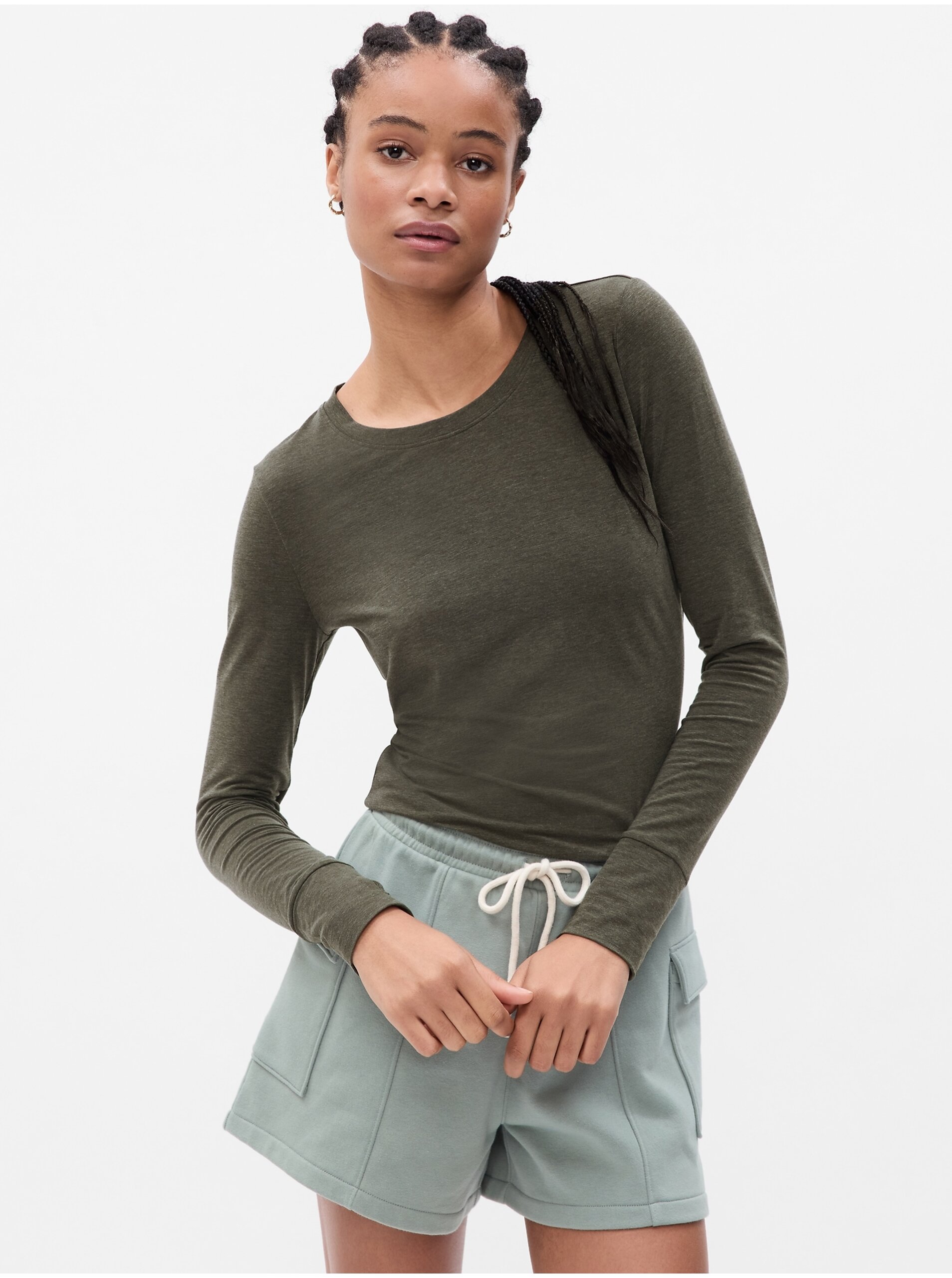 E-shop Khaki dámské tričko Gap