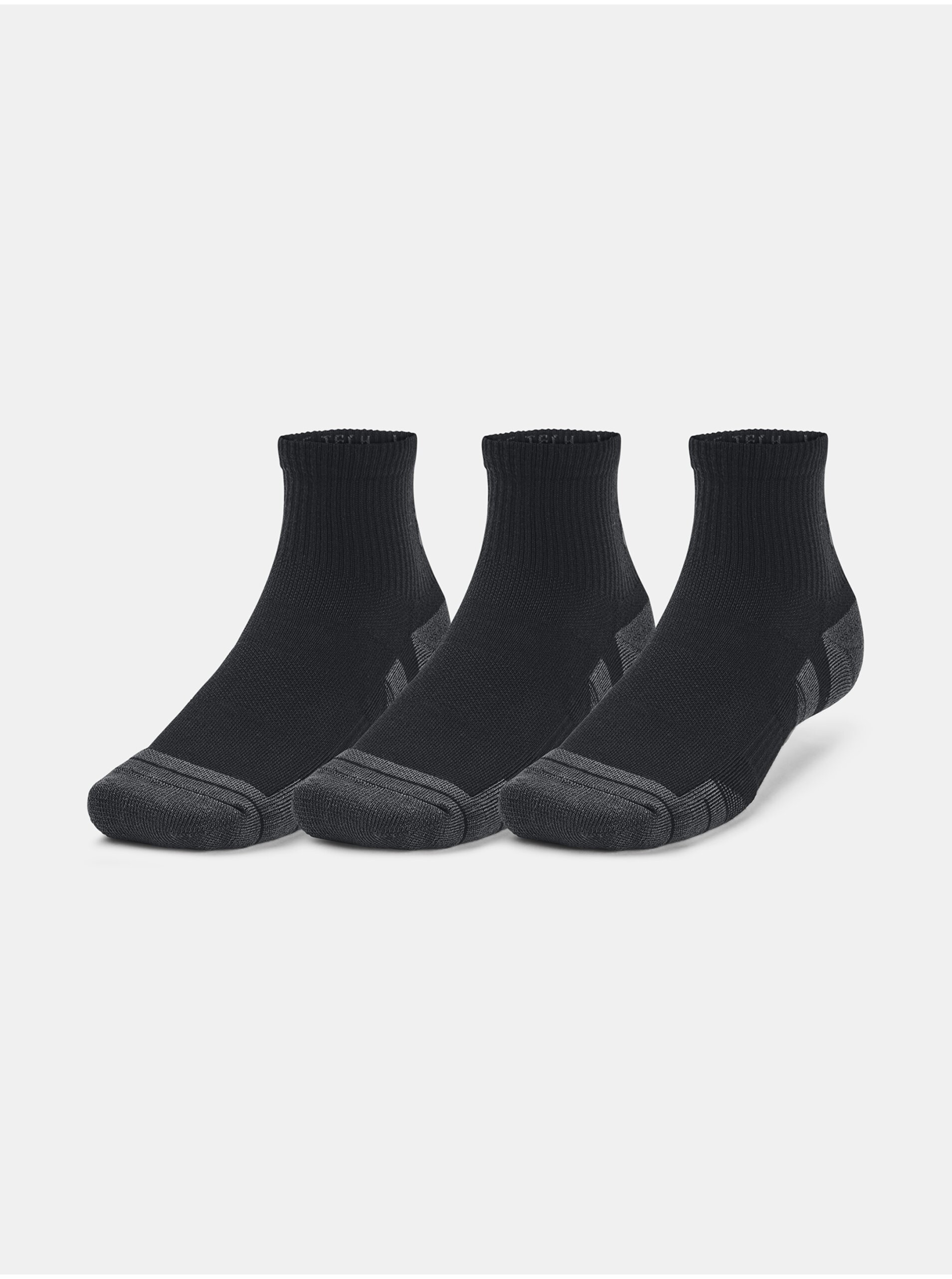 Levně Sada tří párů sportovních ponožek v černé barvě Under Armour Performance Tech