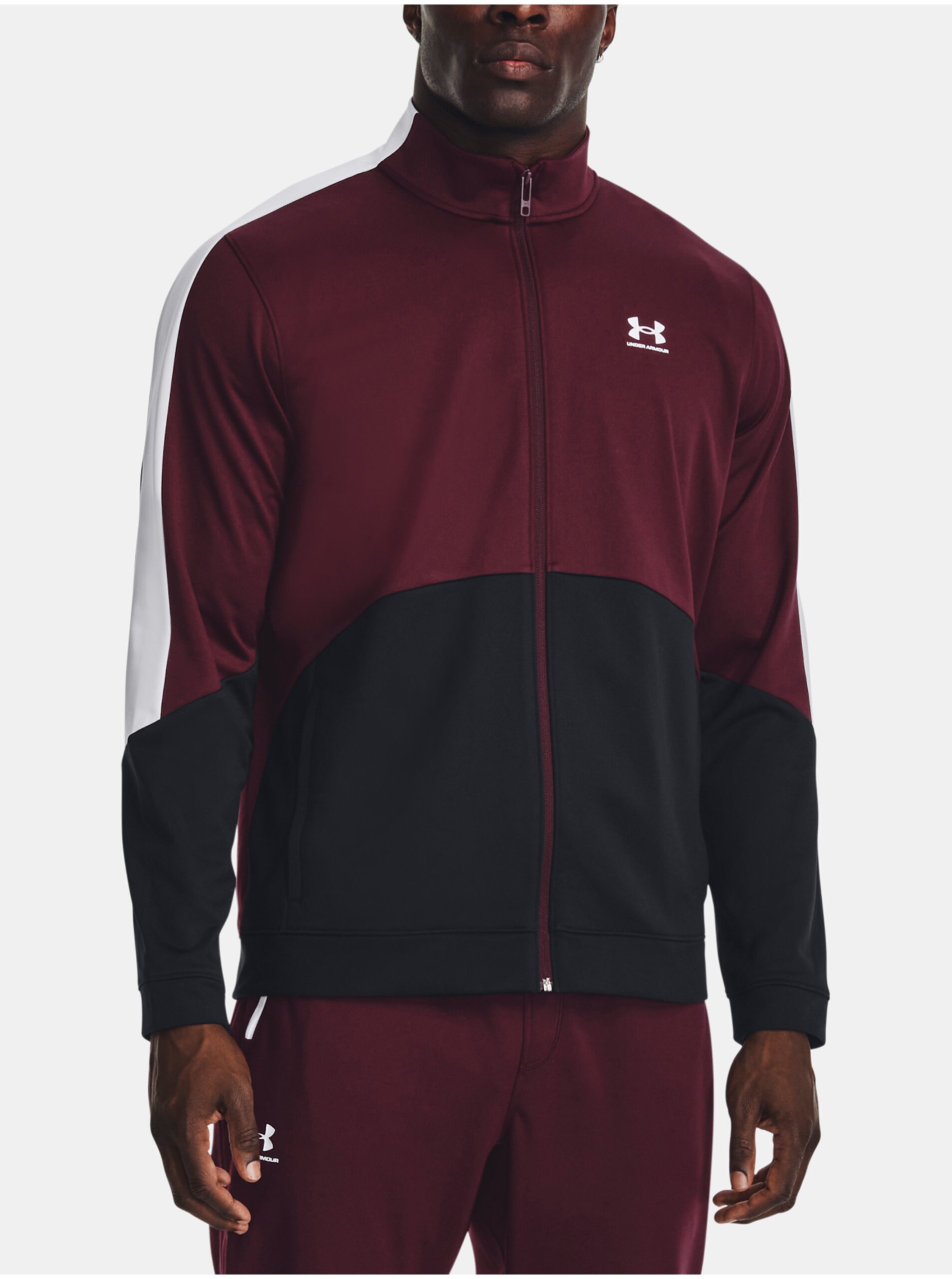 E-shop Vínová sportovní bunda Under Armour UA Tricot Fashion Jacket