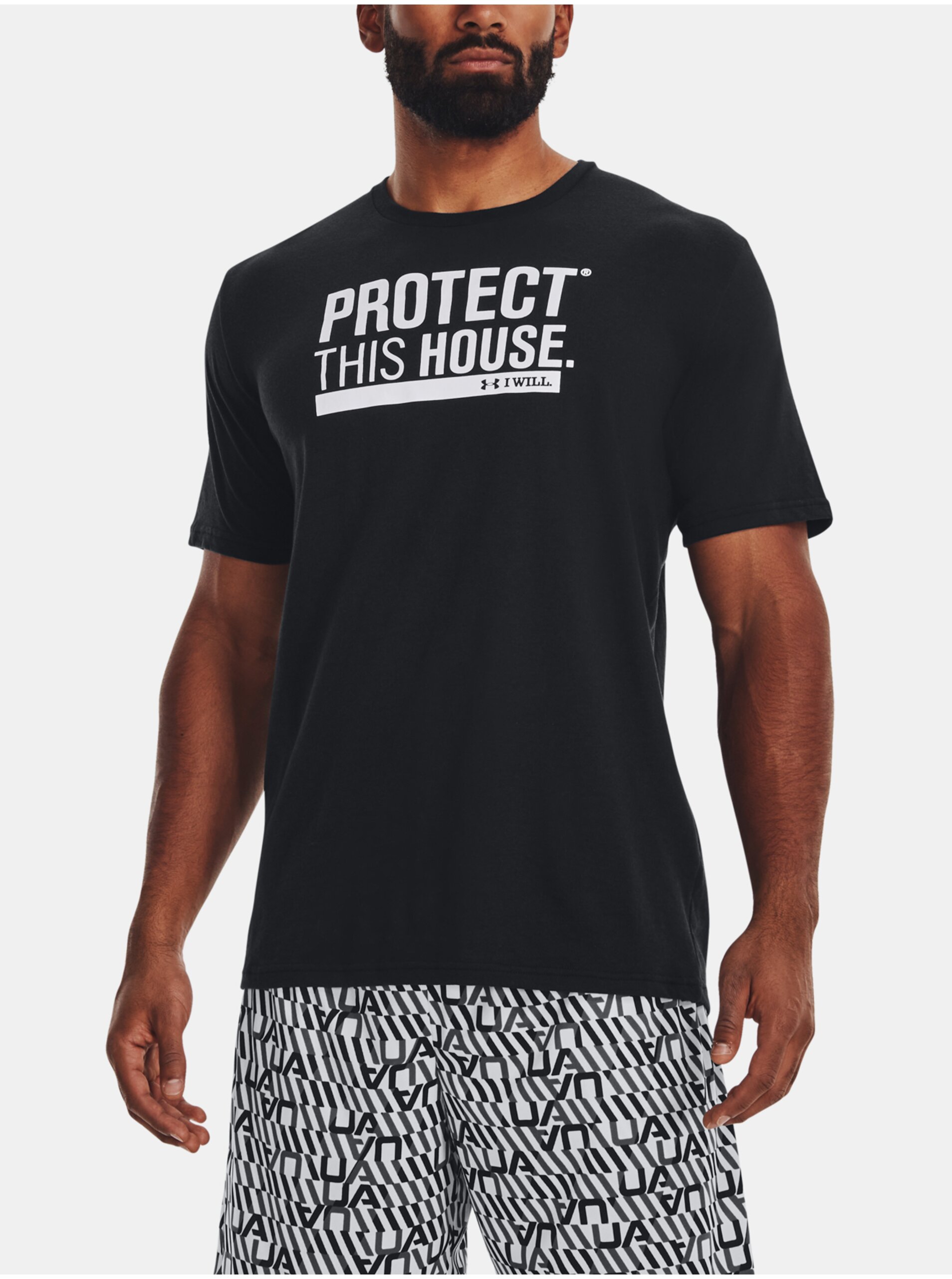 Lacno Čierne pánske športové tričko Under Armour Protect