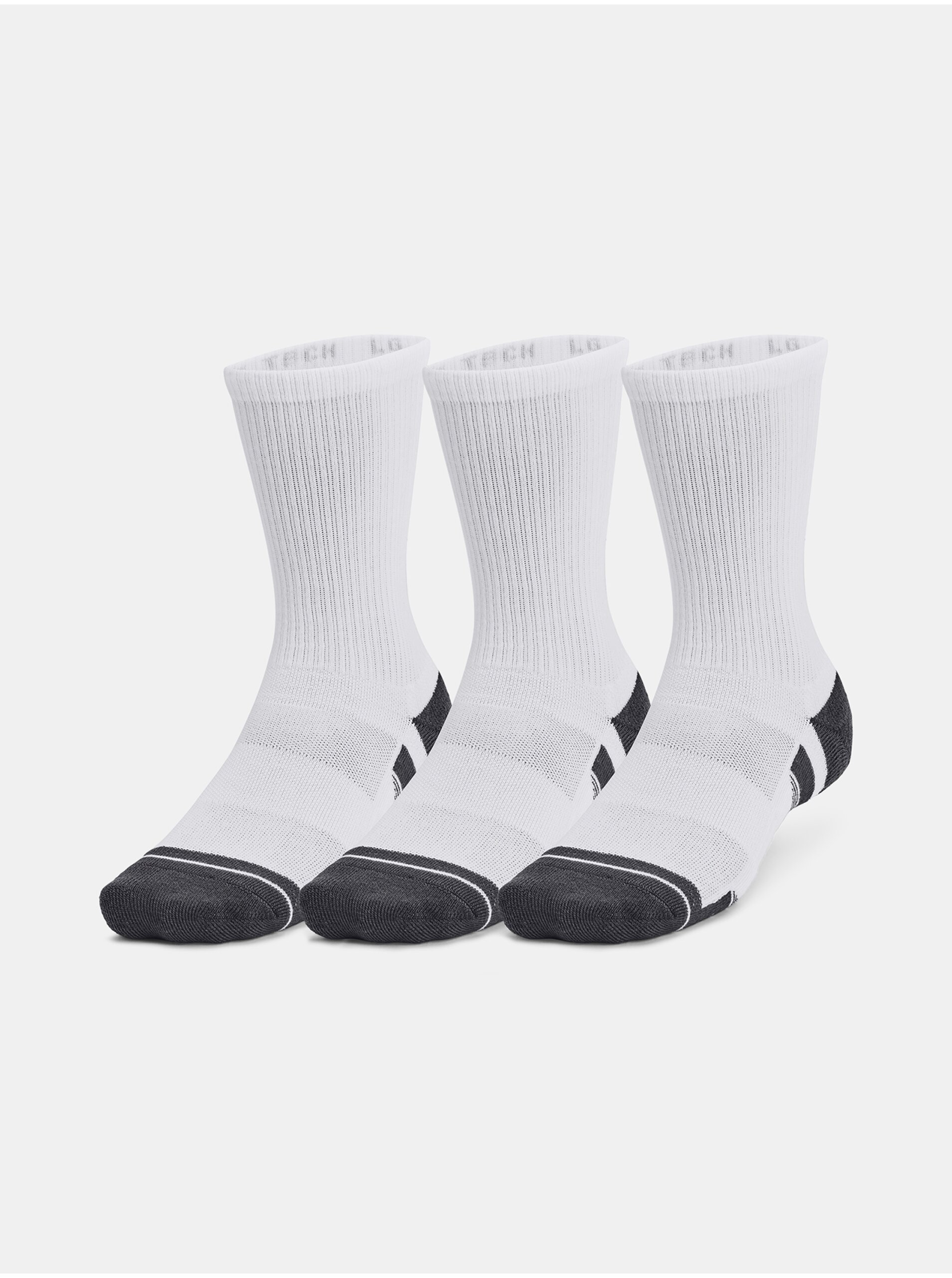 Levně Sada tří pánských ponožek v bílé barvě Under Armour Performance
