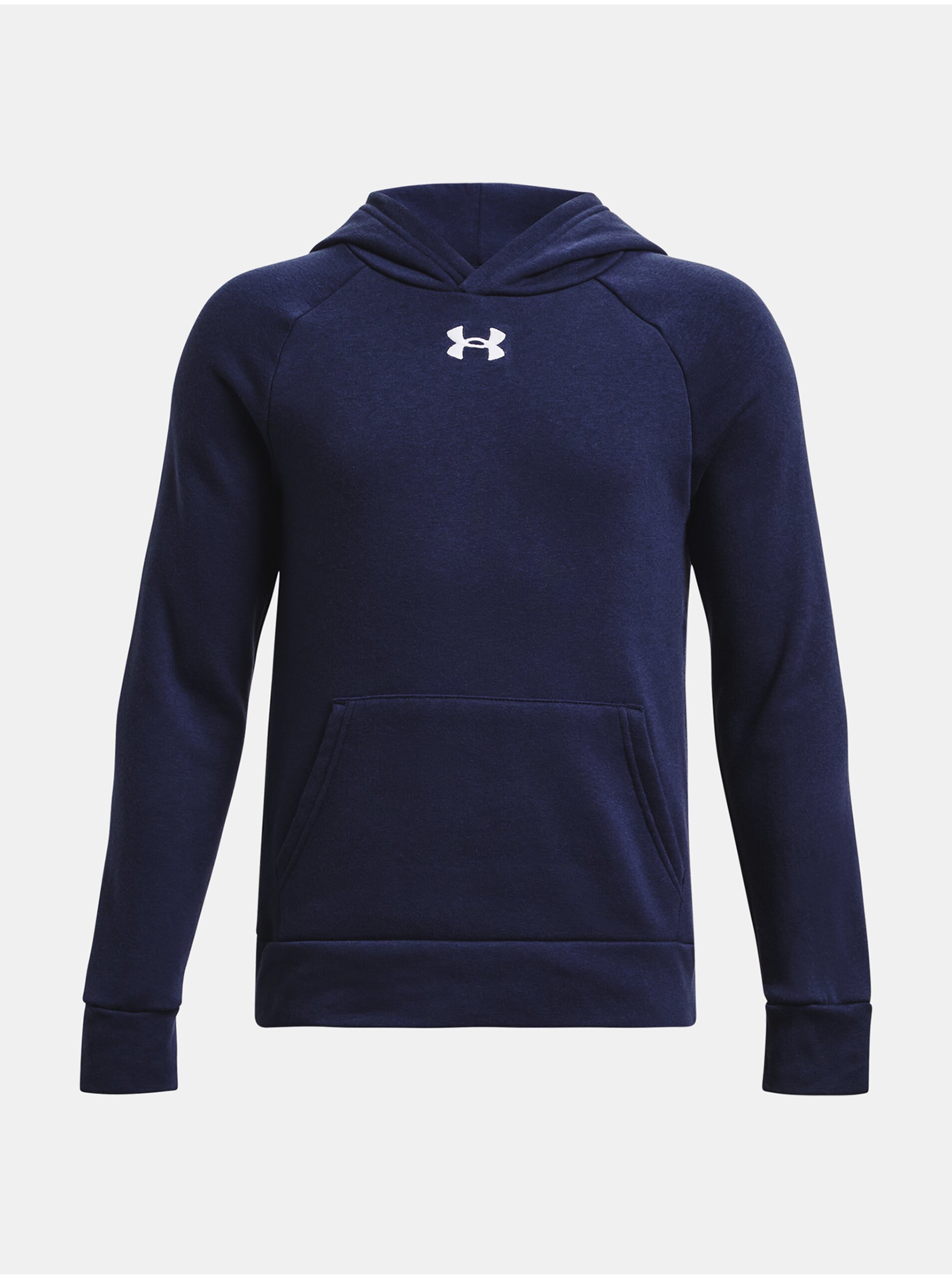 Levně Tmavě modrá klučičí mikina s kapucí Under Armour UA Rival Fleece Hoodie