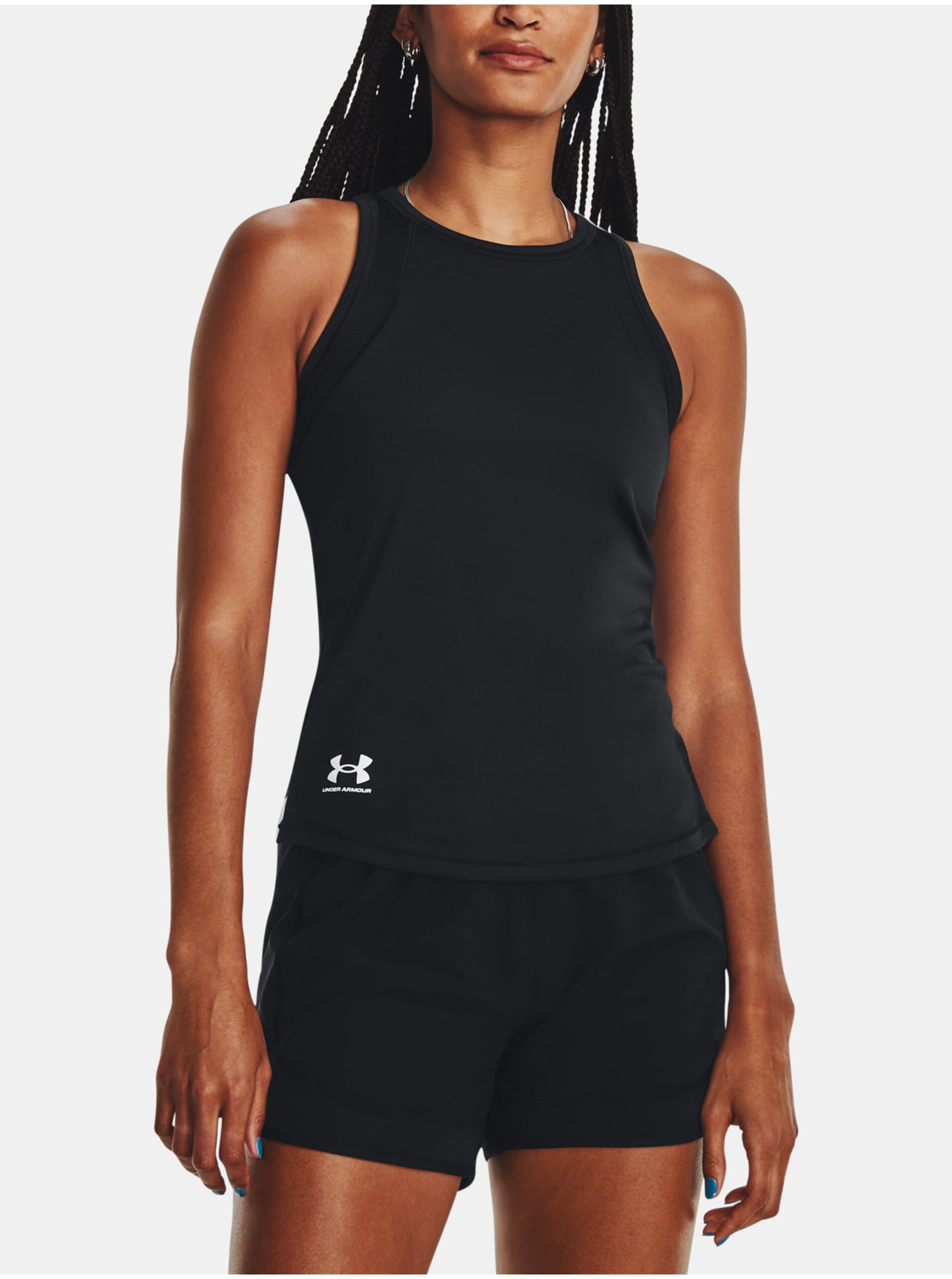 Lacno Čierne dámske športové tielko Under Armour