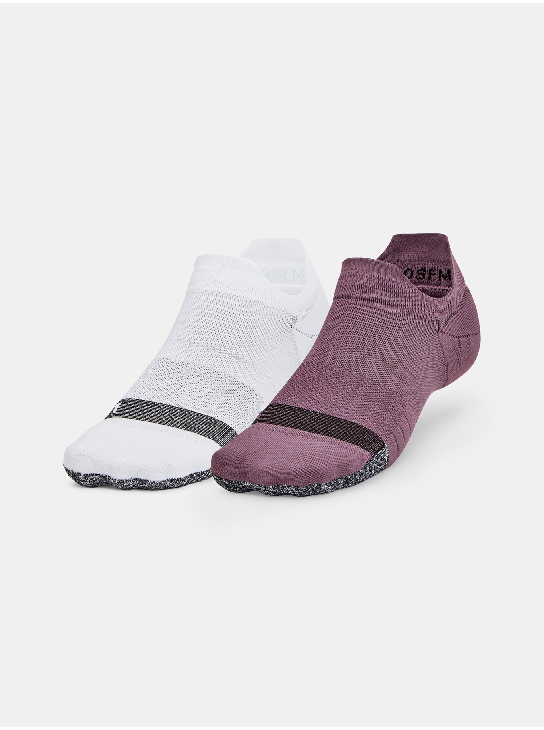 E-shop Sada dvou dámských ponožek v bílé a fialové barvě Under Armour Breathe 2