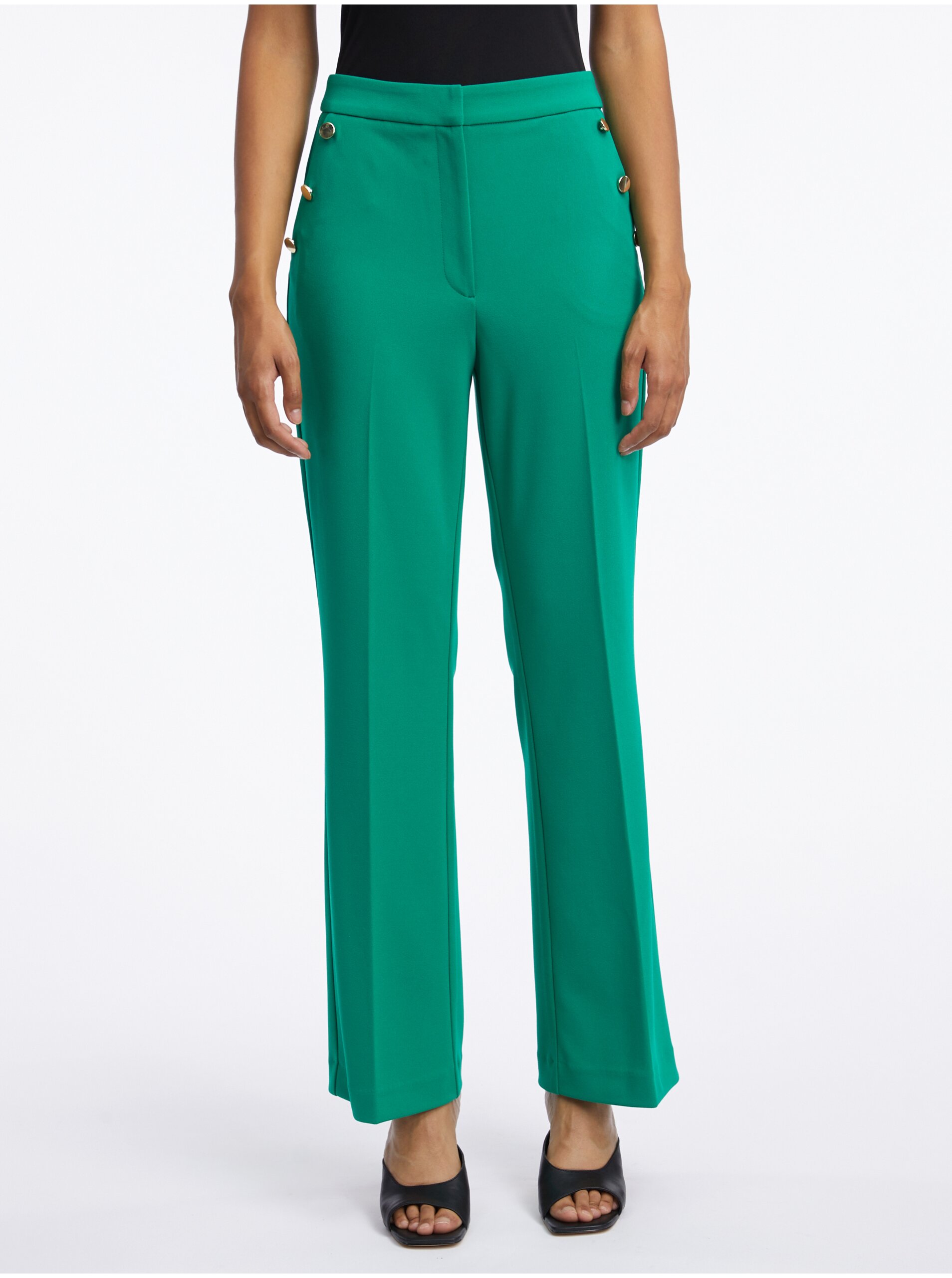 Levně Zelené dámské kalhoty ORSAY