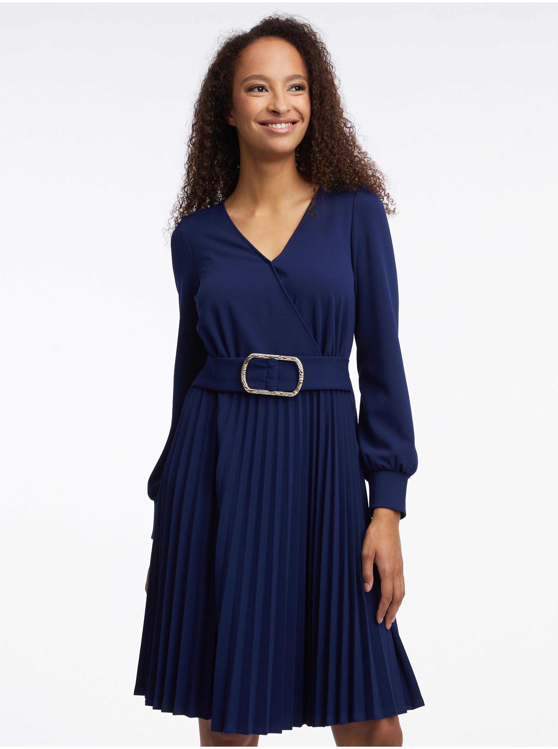 E-shop Tmavě modré dámské šaty ORSAY