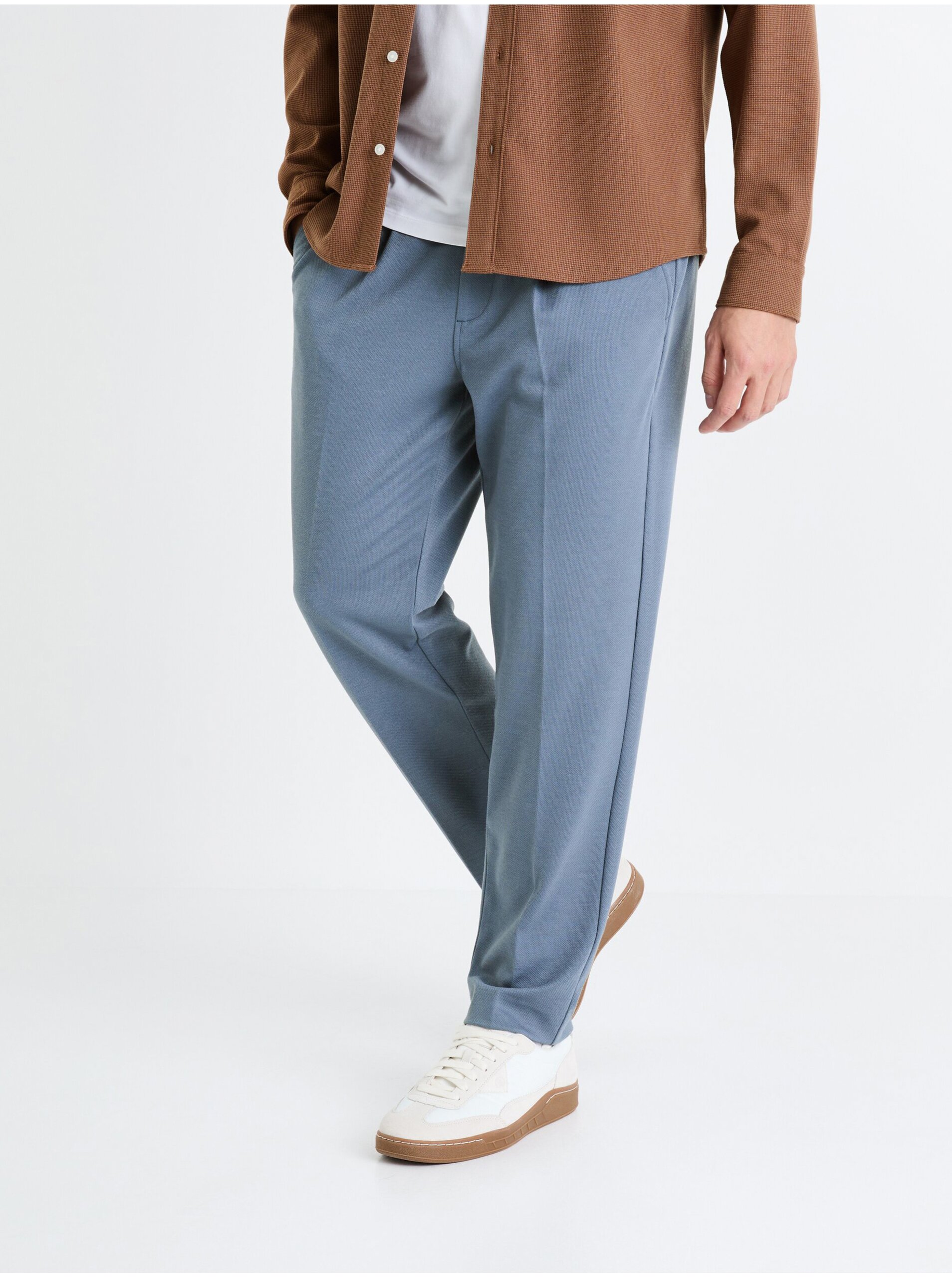 E-shop Modré pánské kalhoty Celio Fopick