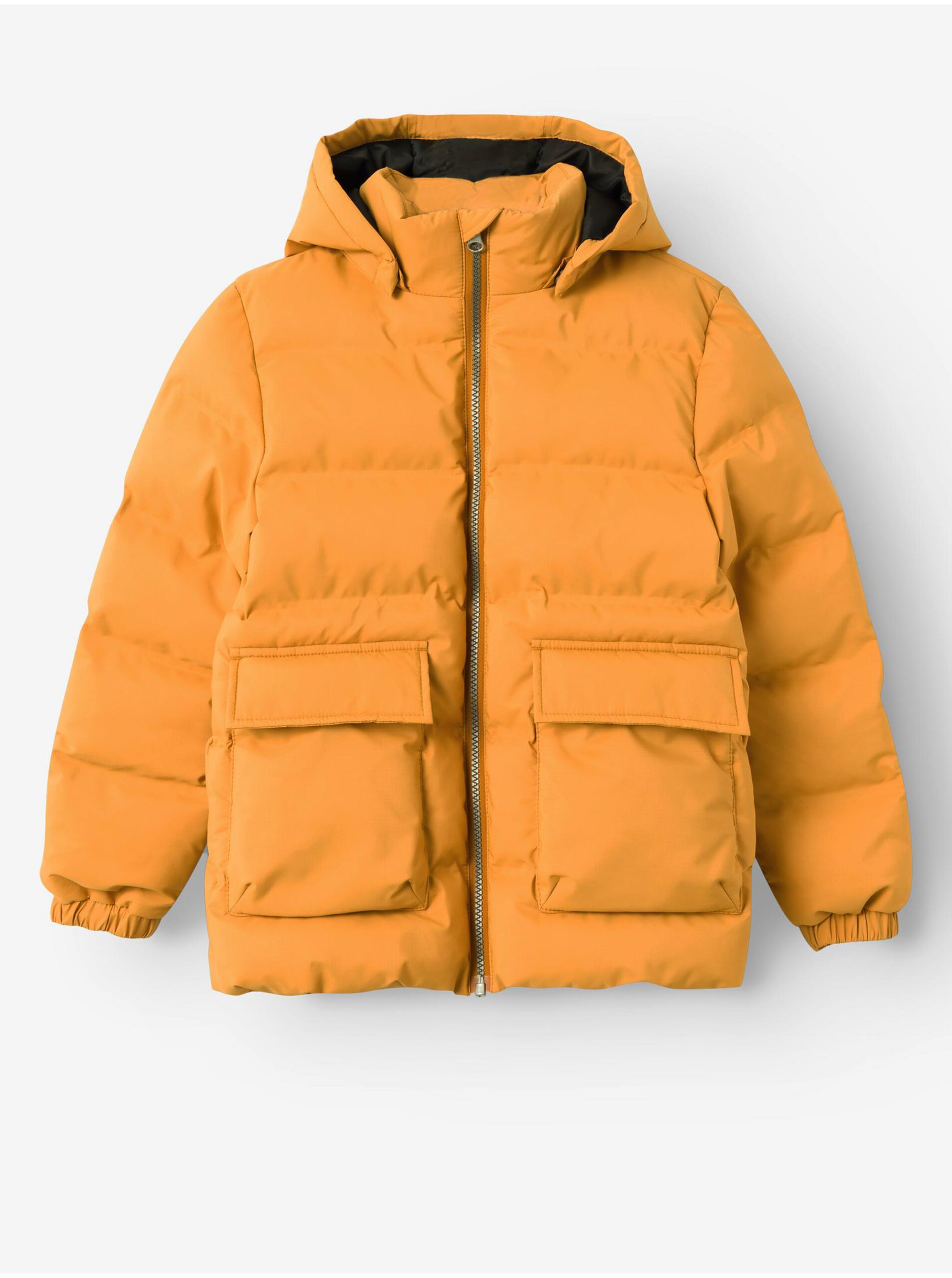 Lacno Oranžová chlapčenská prešívaná zimná bunda name it Mellow