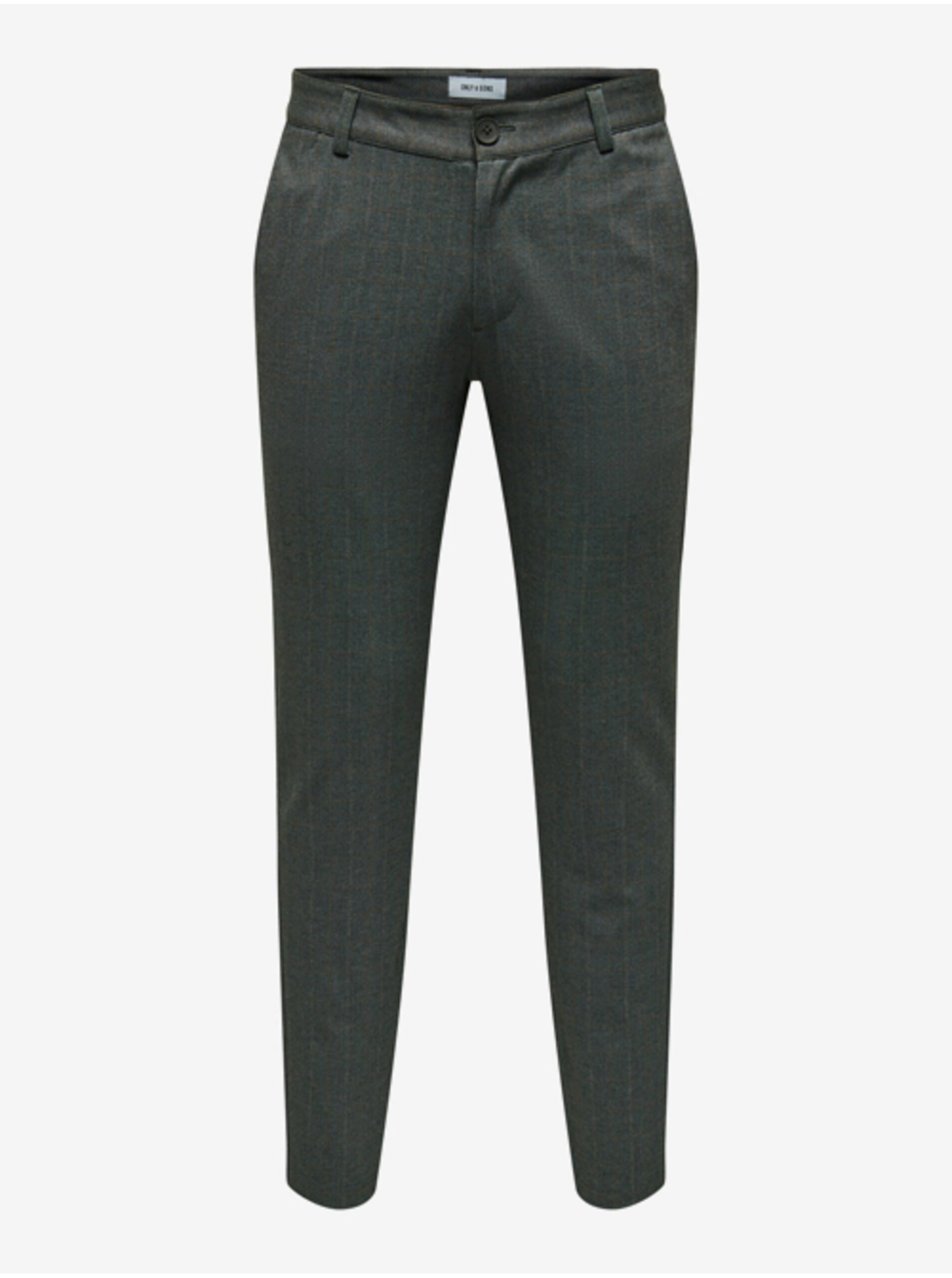 E-shop Šedé pánské kostkované chino kalhoty ONLY & SONS Mark