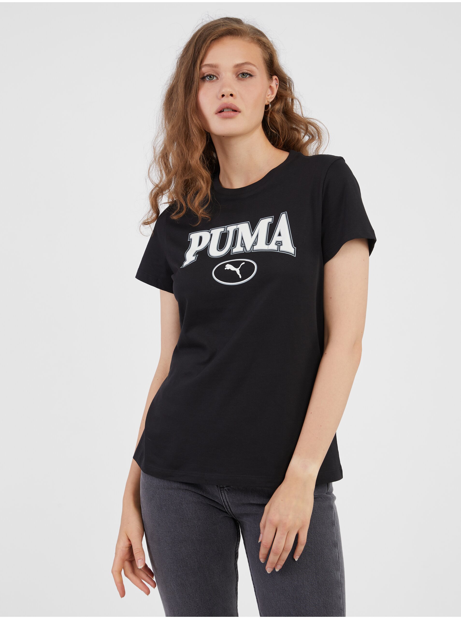 Lacno Čierne dámske tričko Puma Squad
