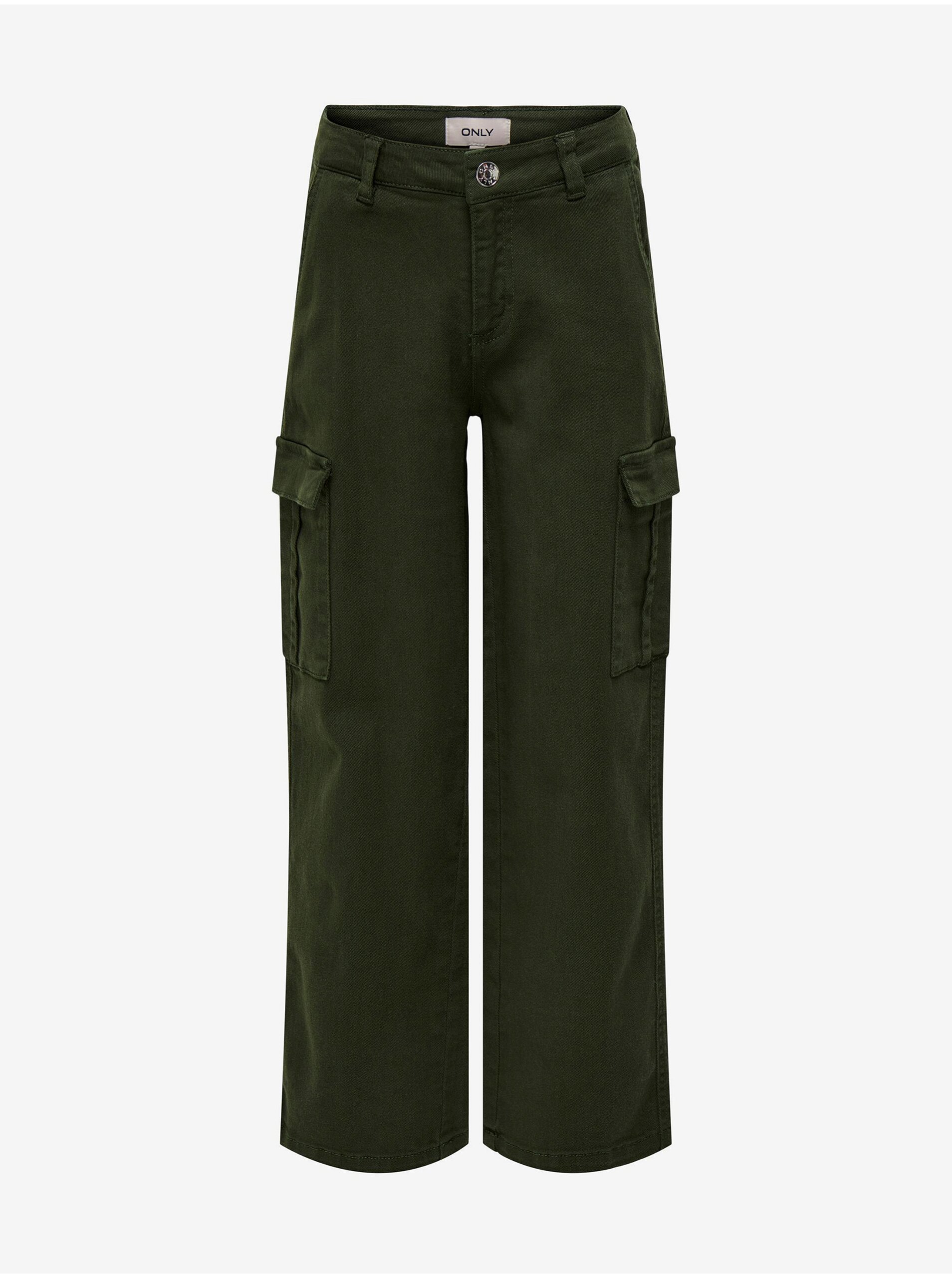 E-shop Khaki holčičí kalhoty s kapsami ONLY Arrow