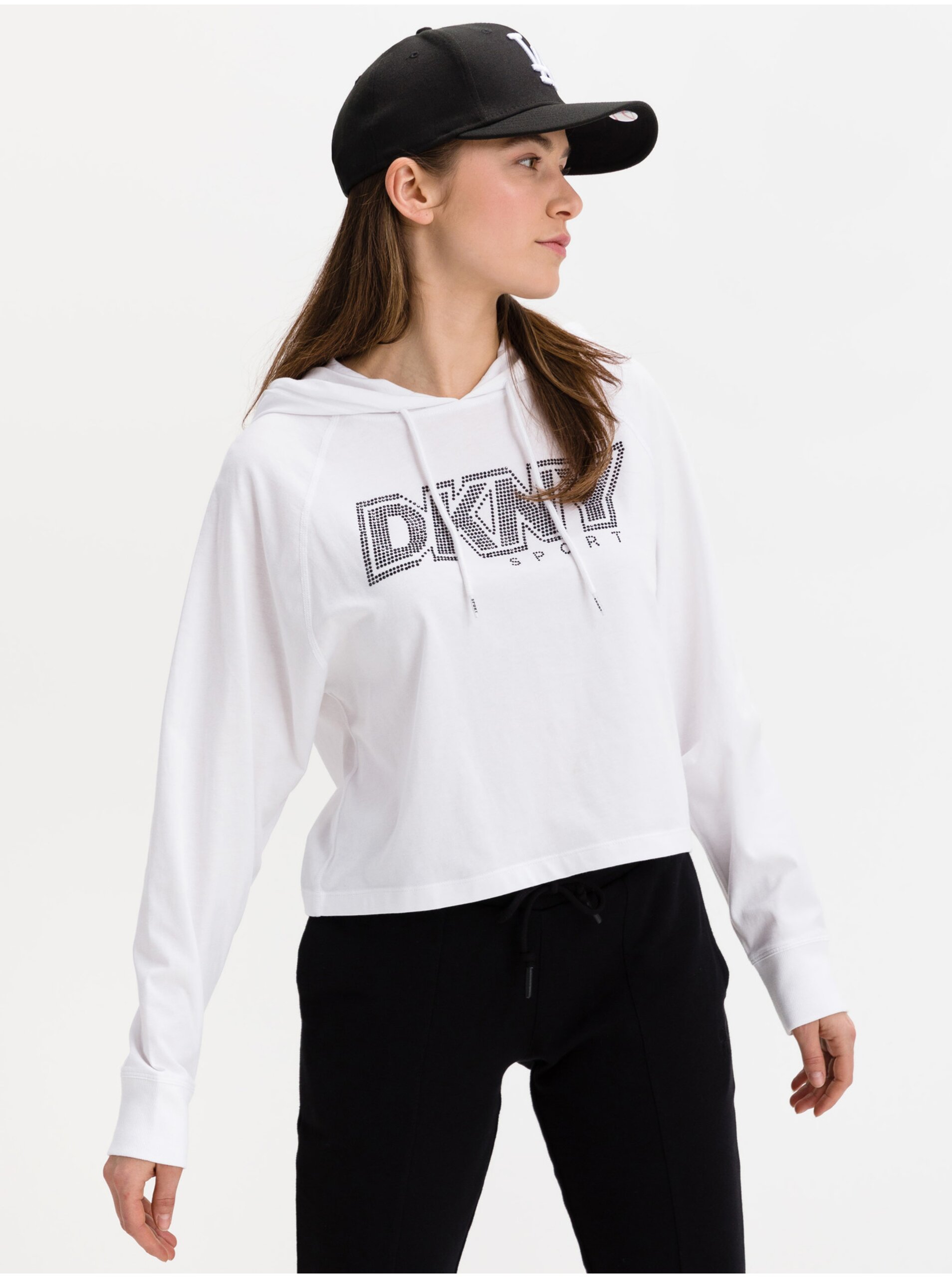 Lacno Mikiny pre ženy DKNY - biela