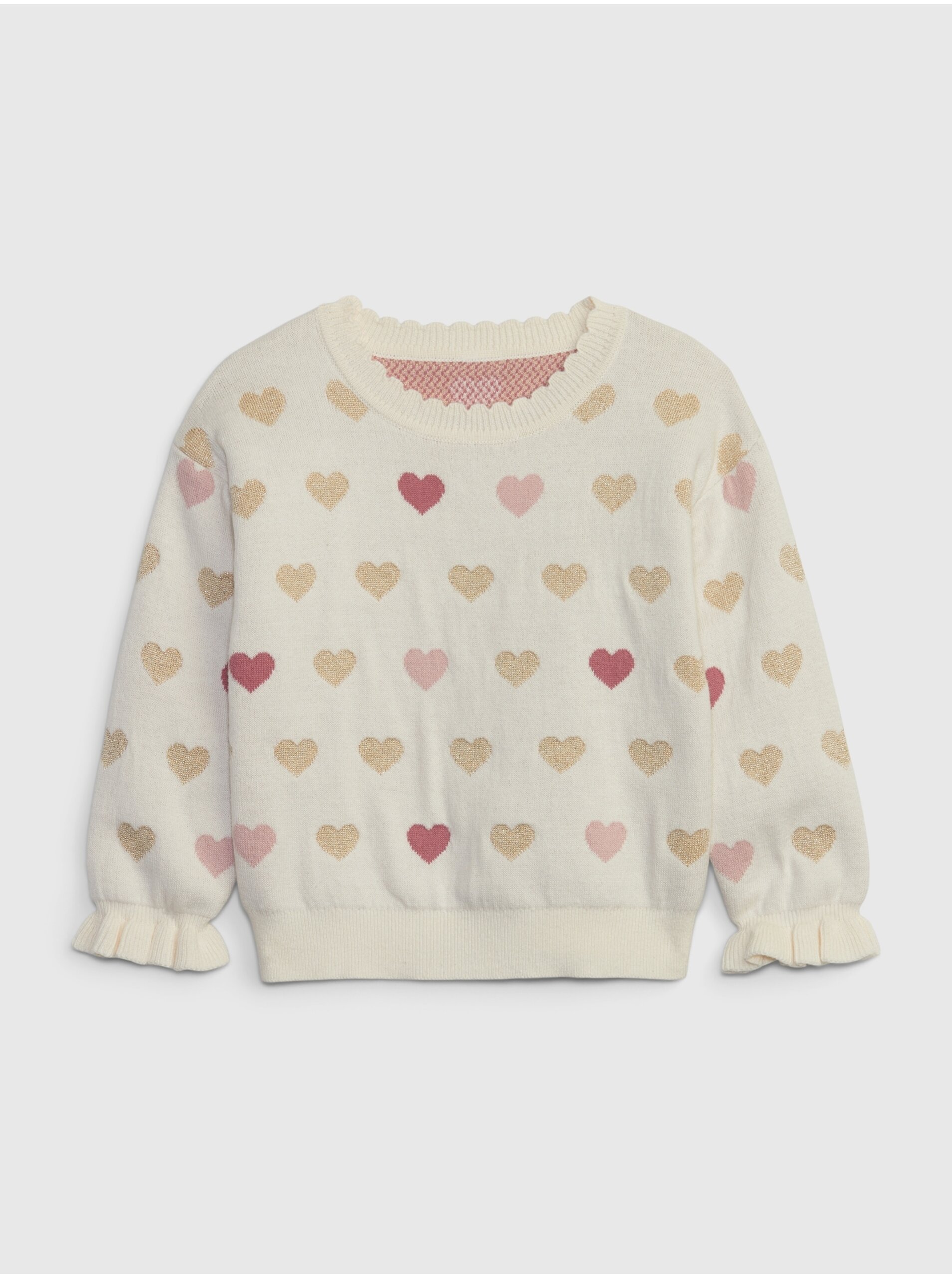 E-shop Krémový dievčenský vzorovaný sveter Gap