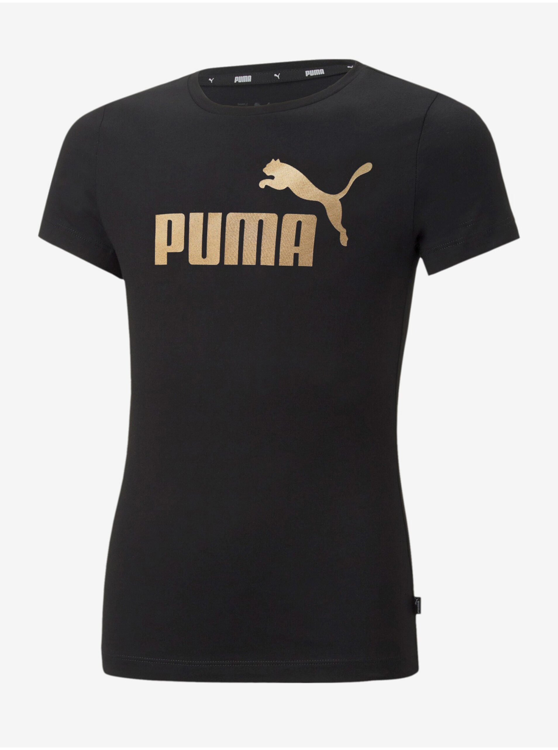 Lacno Čierne dievčenské tričko Puma ESS+