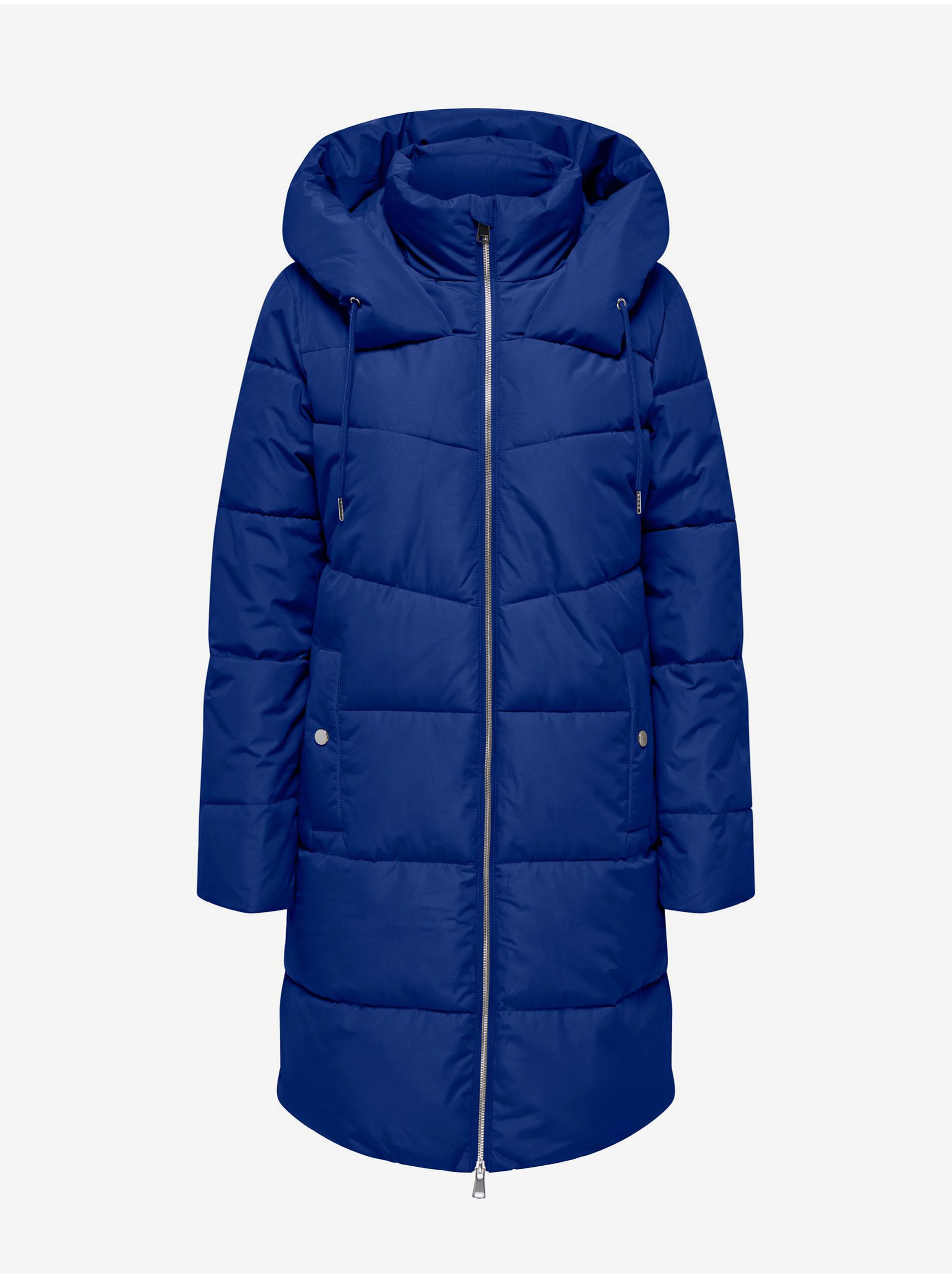 E-shop Tmavě modrý dámský prošívaný kabát JDY Turbo