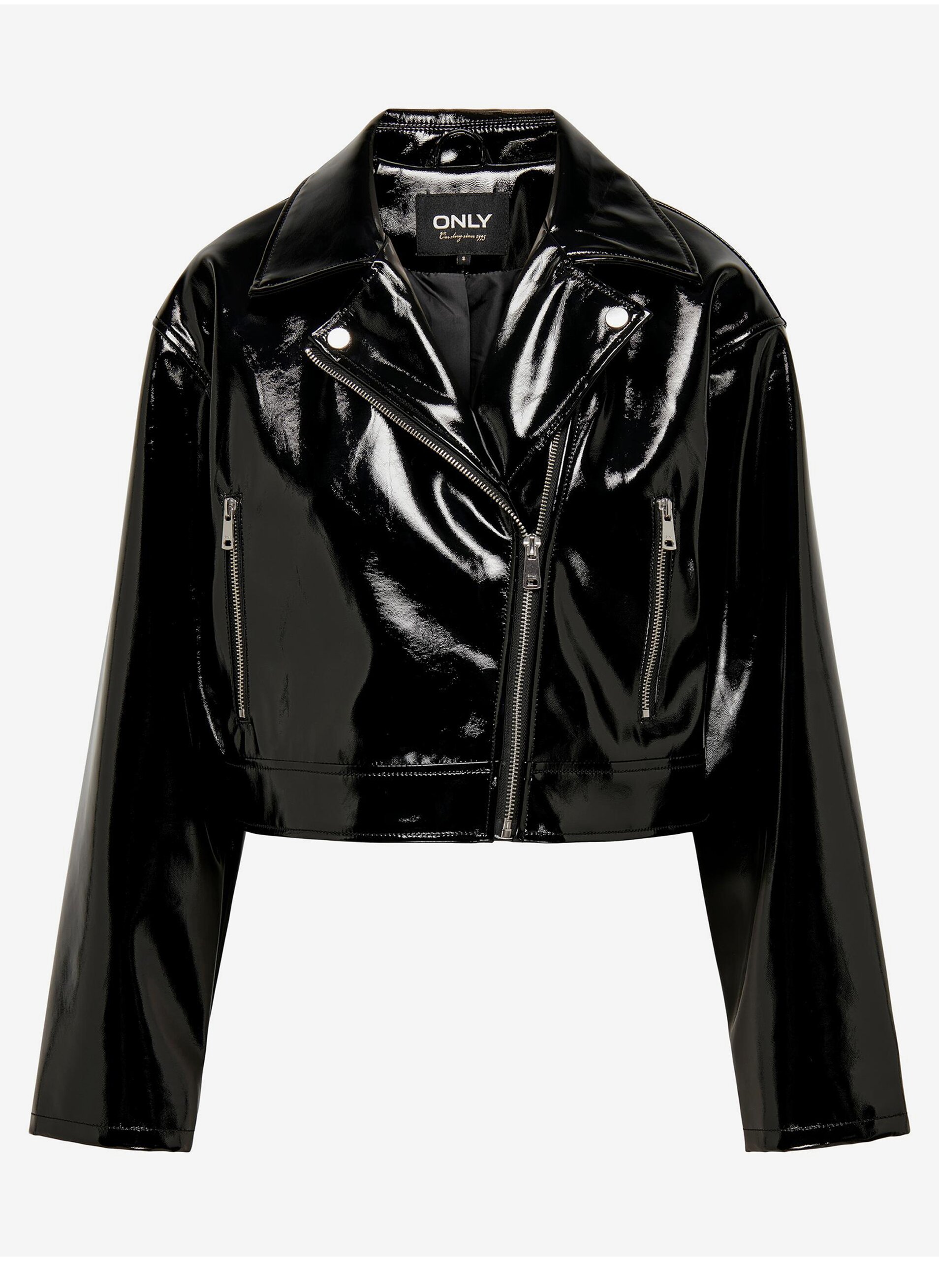 E-shop Černá dámská koženková bunda ONLY Simone