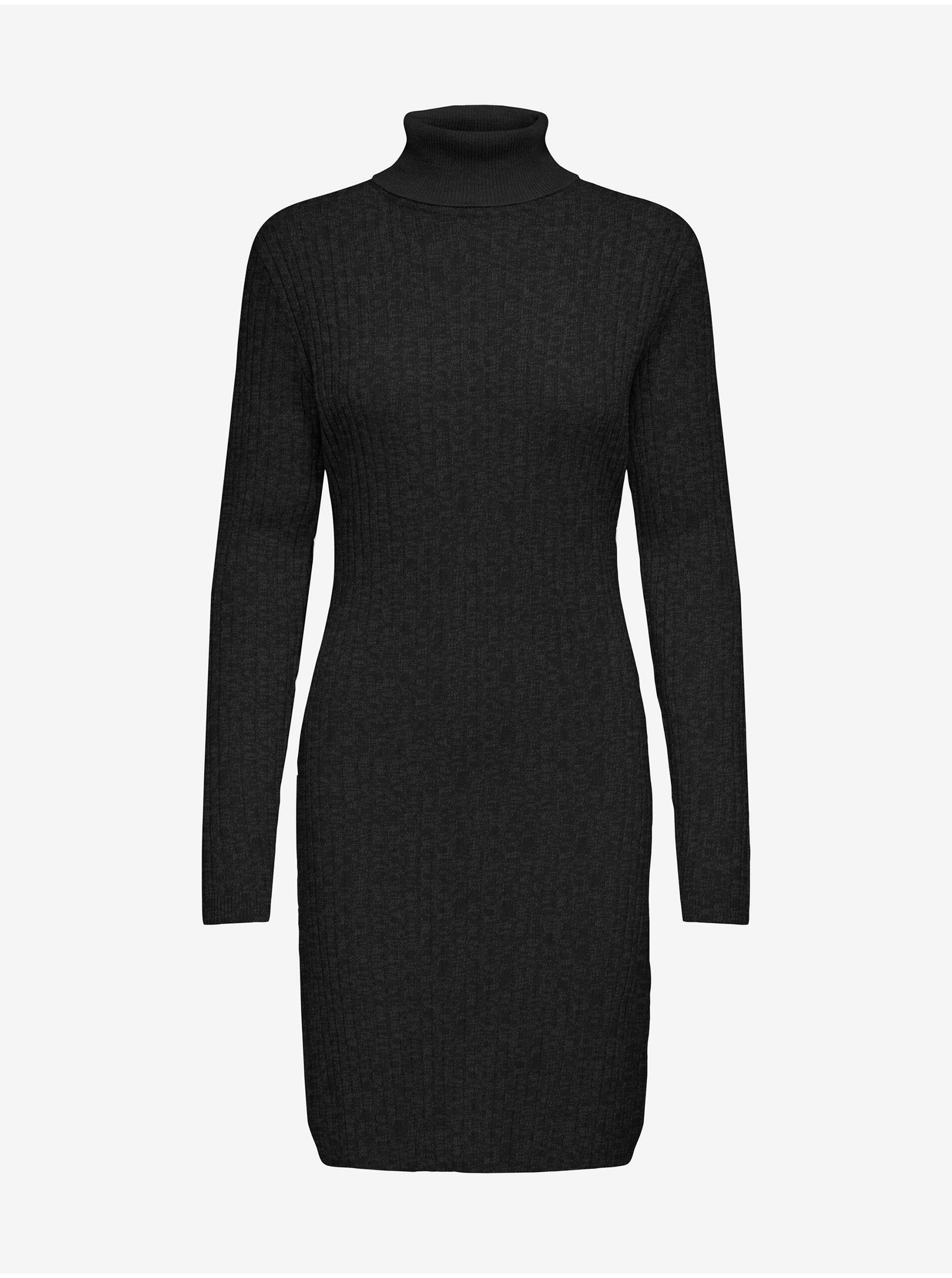 Lacno Čierne dámske svetrové šaty JDY Novalee