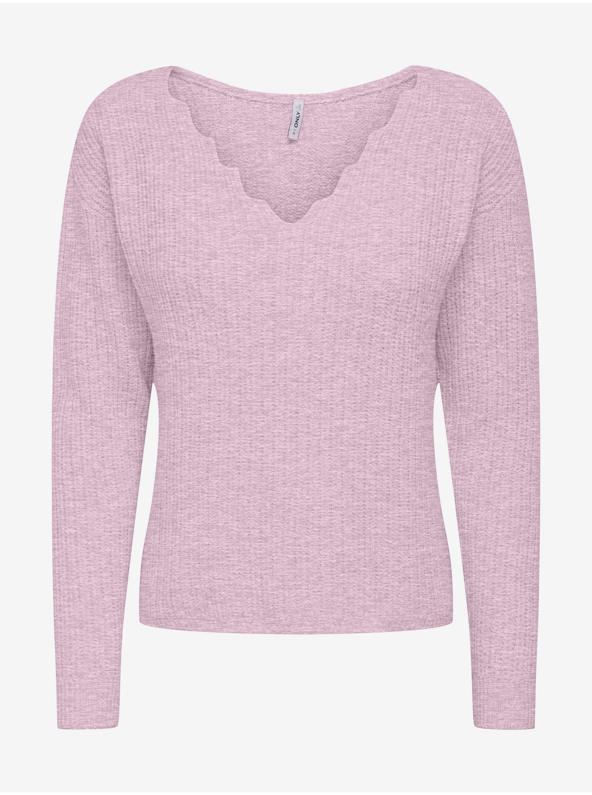E-shop Růžový dámský svetr ONLY Gabriel