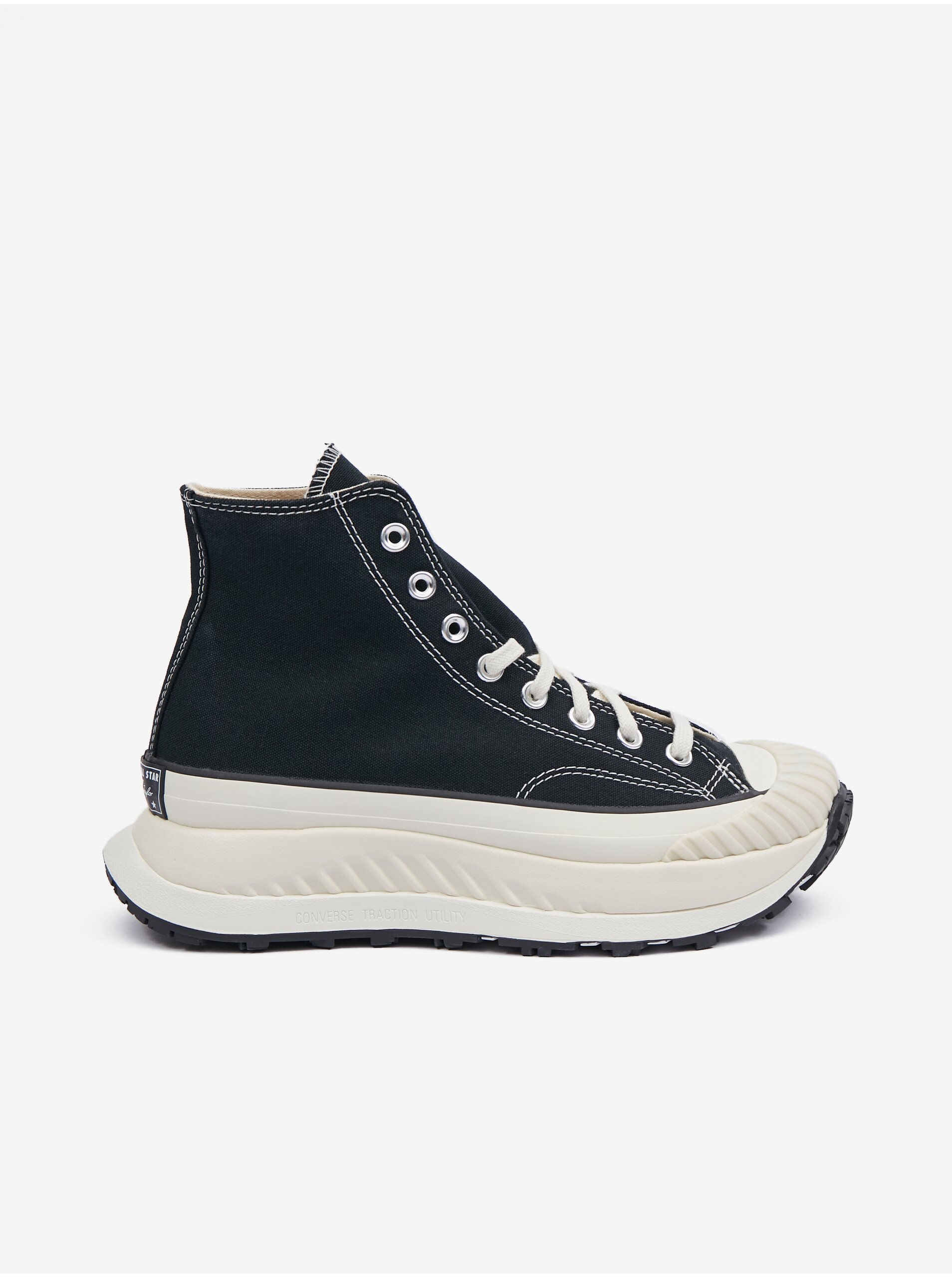 Levně Černé kotníkové tenisky na platformě Converse Chuck 70 AT CX