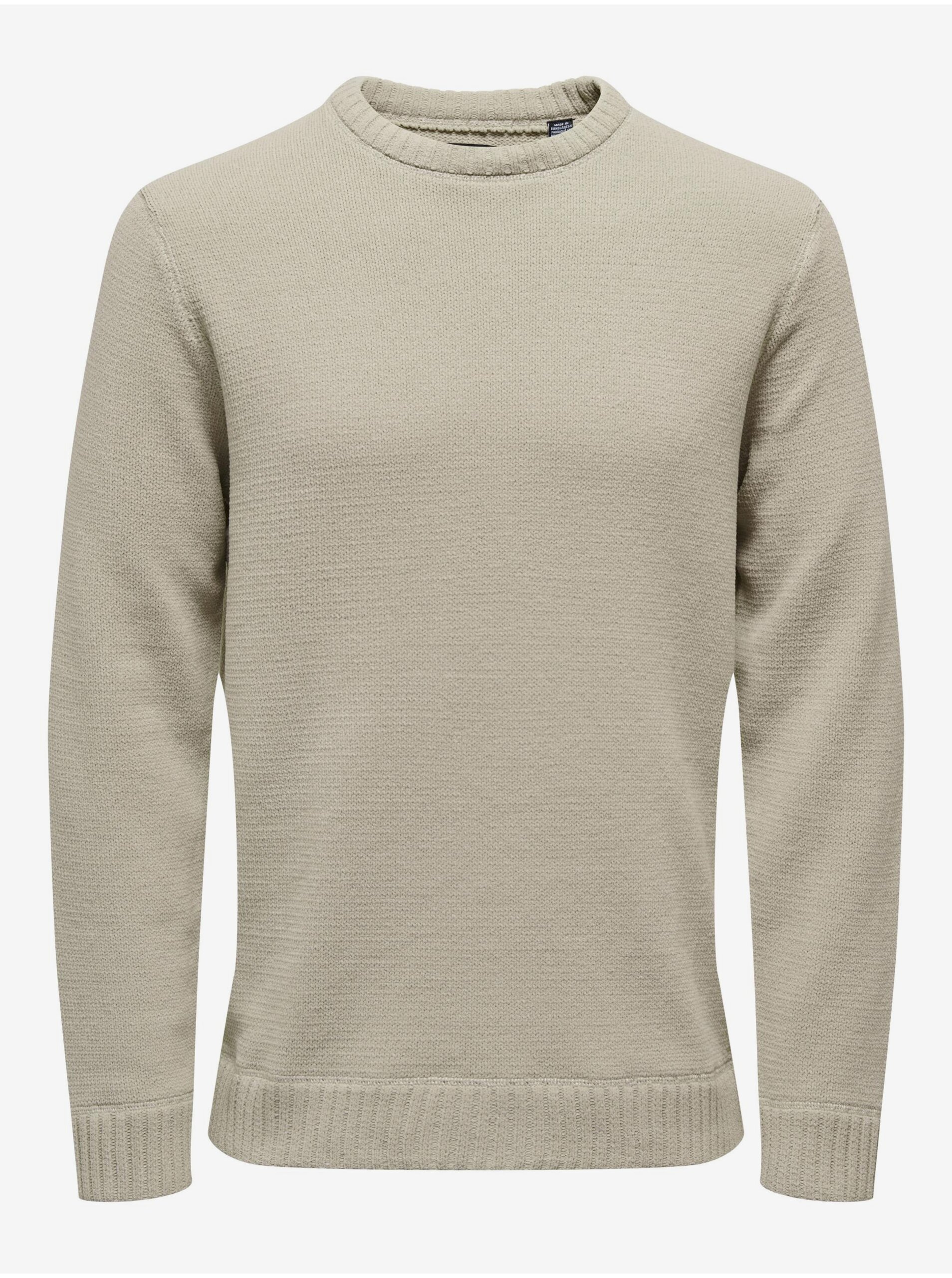 E-shop Béžový pánský svetr ONLY & SONS Ese