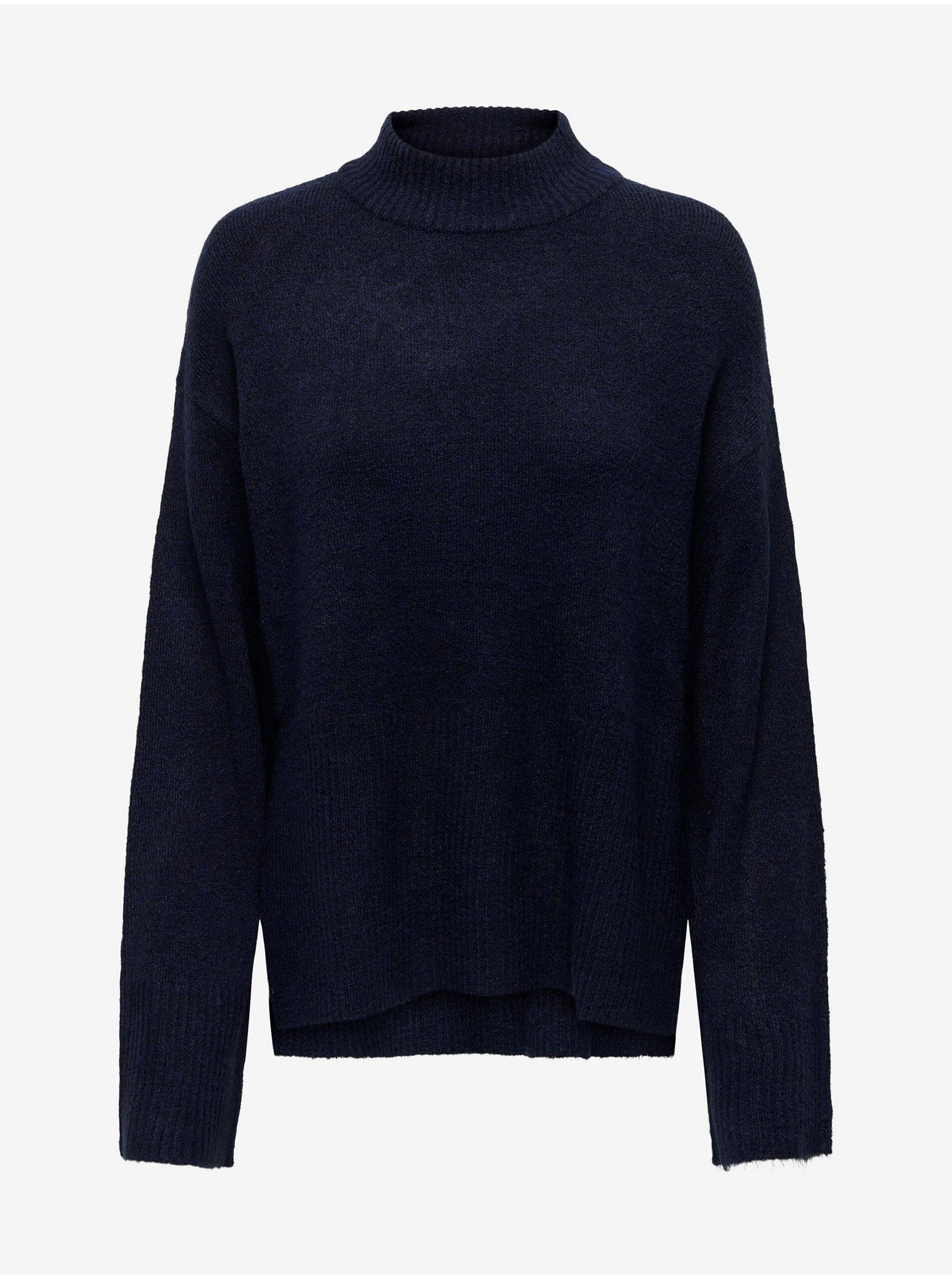 E-shop Tmavo modrý dámsky sveter JDY Elanora