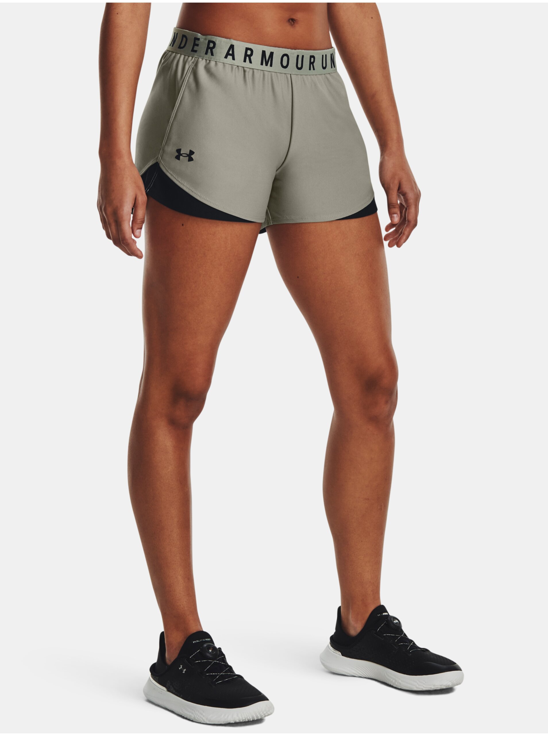 Levně Khaki sportovní kraťasy Under Armour Play Up Shorts 3.0